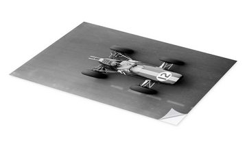 Posterlounge Wandfolie Motorsport Images, Jim Clark, Lotus 25 Climax, Großer Preis von Monaco, 1964, Vintage Fotografie