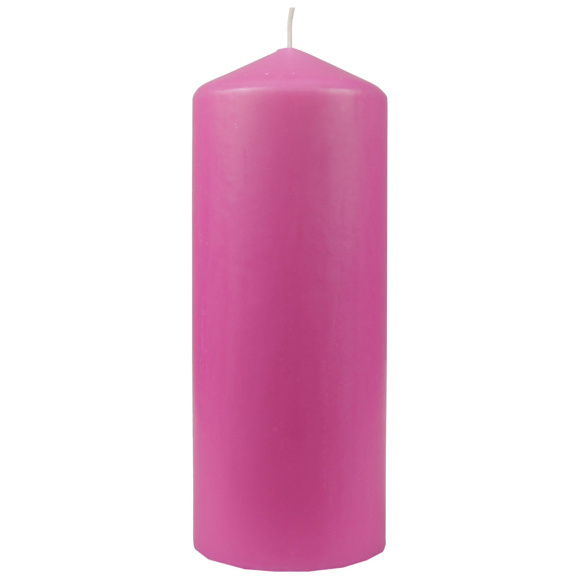 Blockkerze 20cm in Wachskerzen Stumpenkerze Farben vielen Rose (3-tlg), Candle - Kerze HS Ø8cm x