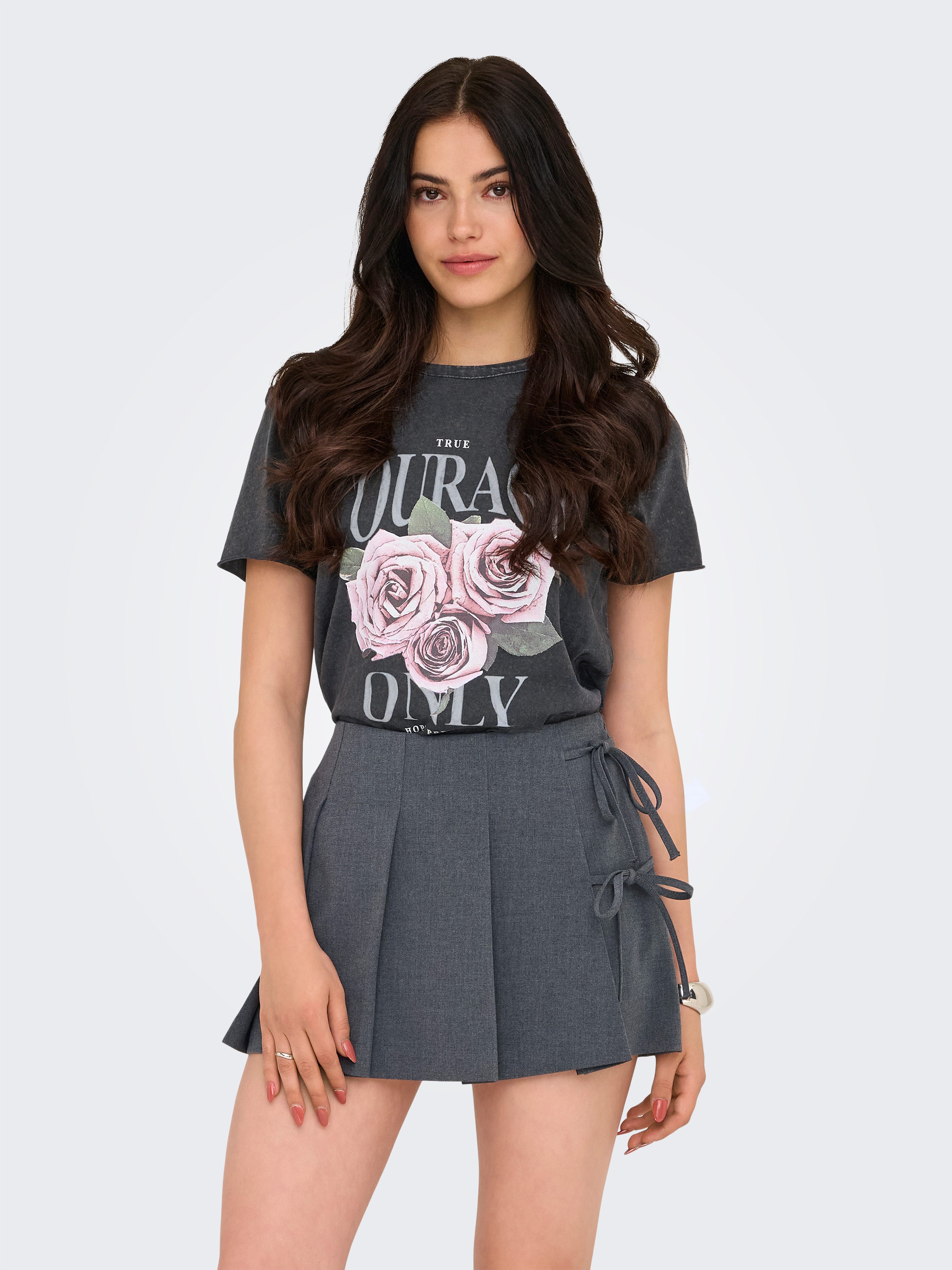 ONLY Rundhalsshirt ONLLUCY REG S/S TOP JRS NOOS unterschiedlich bedruckt günstig online kaufen