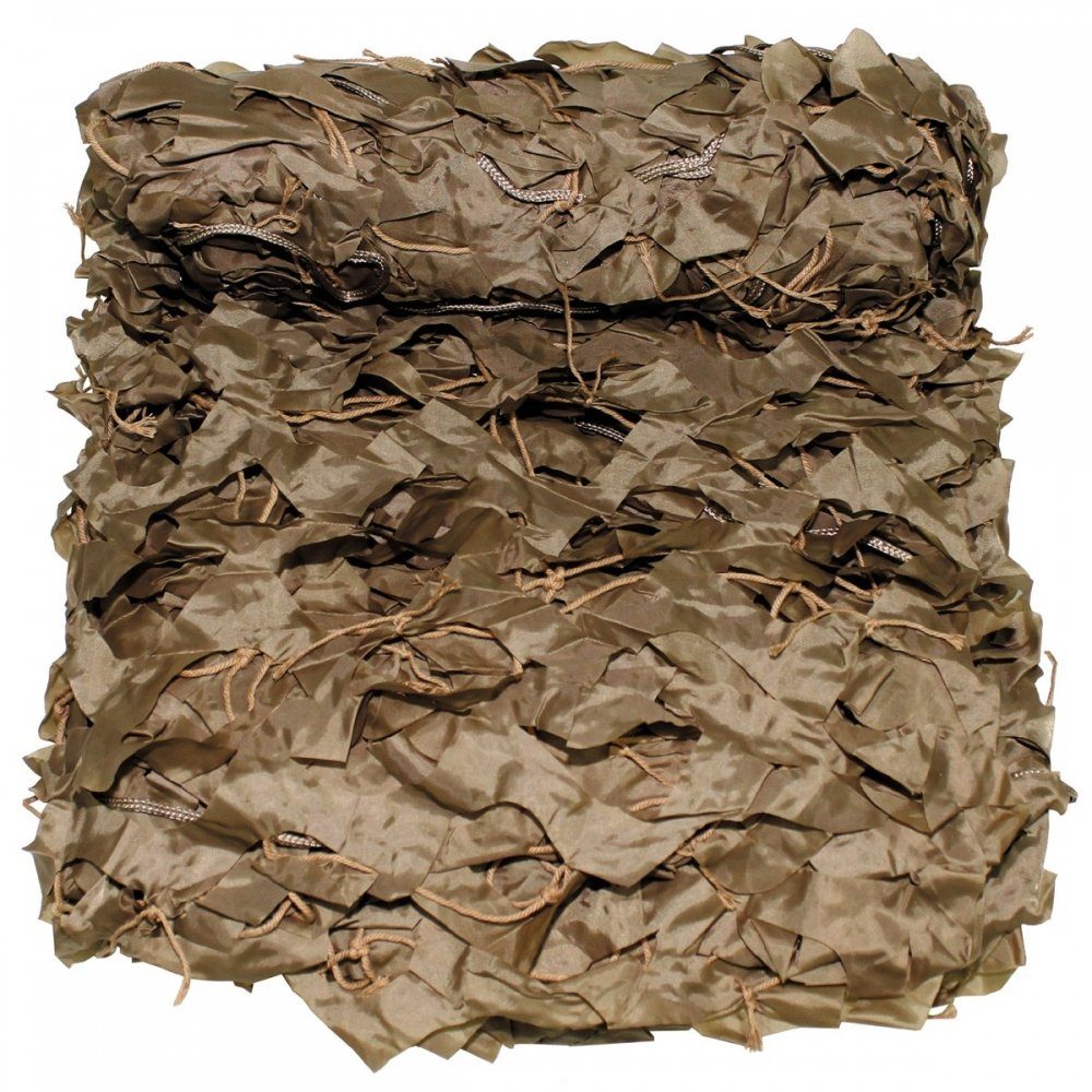 MFH Sonnensegel Tarnnetz, 3 x 2 m, Basic, coyote t., mit PVC-Tragebeutel