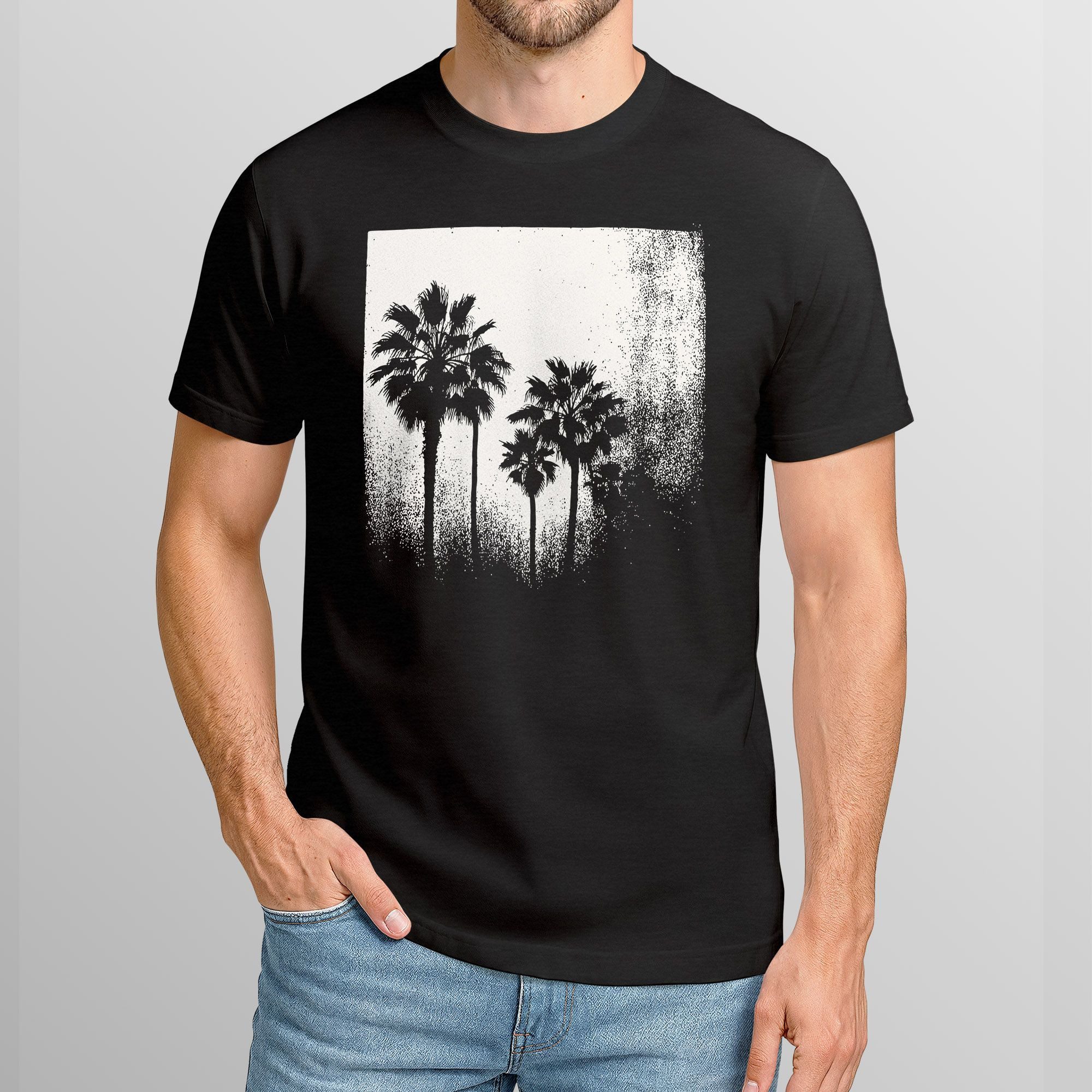 Neverless Print-Shirt Herren T-Shirt Palmen Fotoprint günstig online kaufen