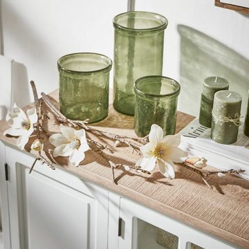 Kunstblume Deko-Blume 3er Set Sabina weiß/braun, Mirabeau, Höhe 60.0 cm