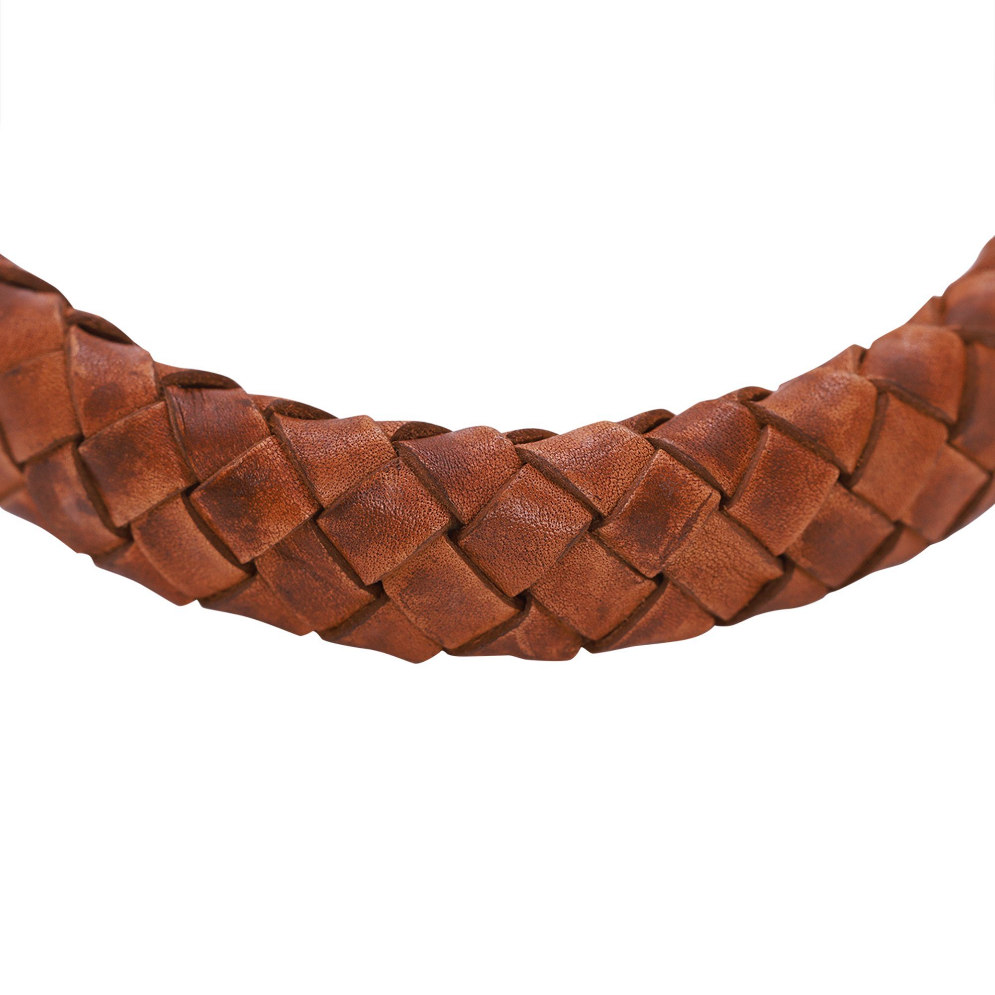Echtlederarmband, Männerarmband, Enno cognac Geschenkverpackung), (Armband, Männerlederarmband inkl. Armband Heideman Lederarmband