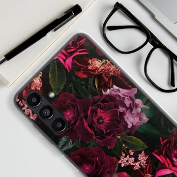DeinDesign Handyhülle Rose Blumen Blume Dark Red and Pink Flowers, Samsung Galaxy A04s Silikon Hülle Bumper Case Handy Schutzhülle