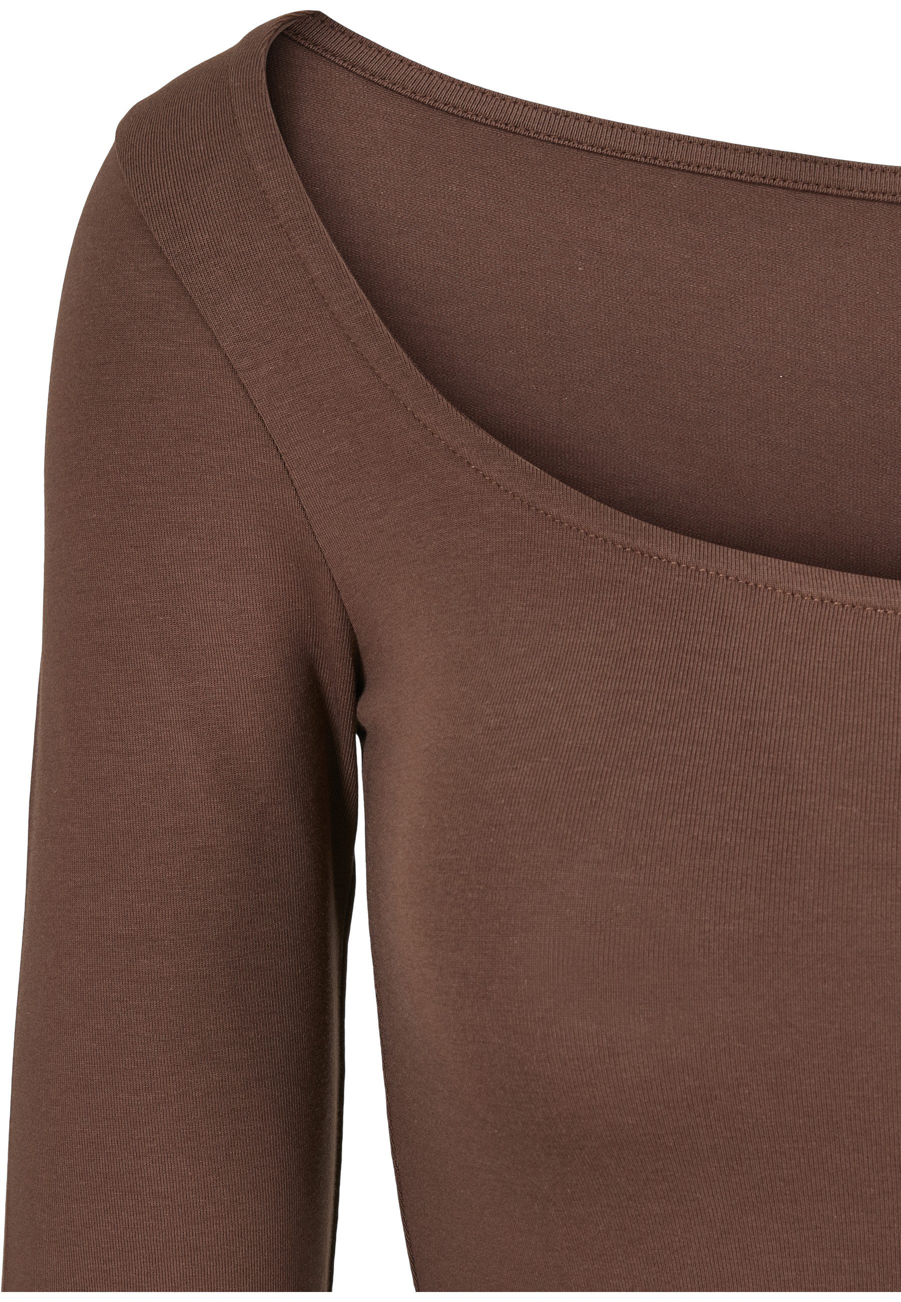 URBAN CLASSICS Langarmshirt Urban Classics Damen Ladies Organic Longsleeve Body (1-tlg)