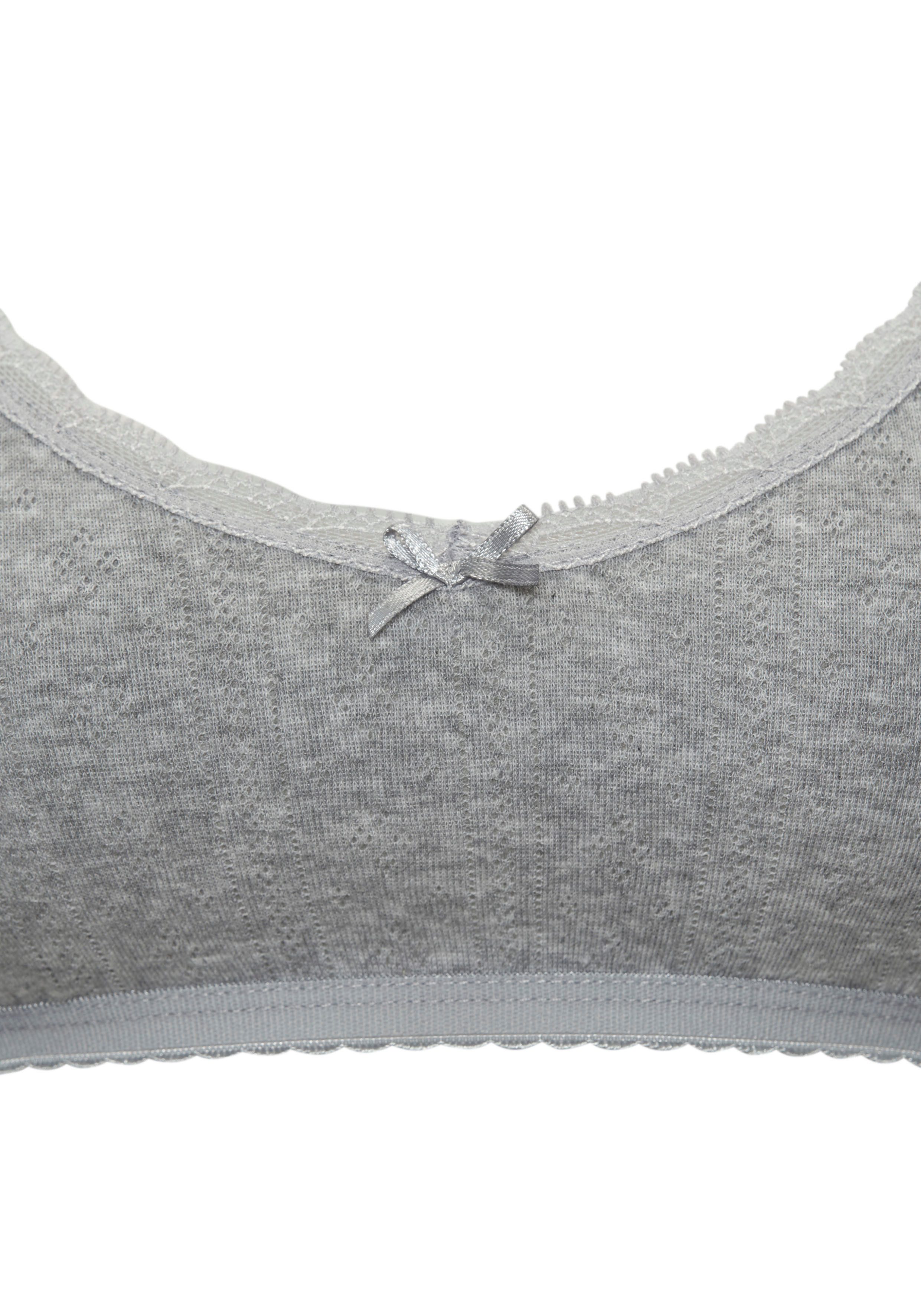 Vivance by Lascana Bralette aus feiner Pointelle-Ware mit Spitze, reine Baumwolle – Bild 5 von 5