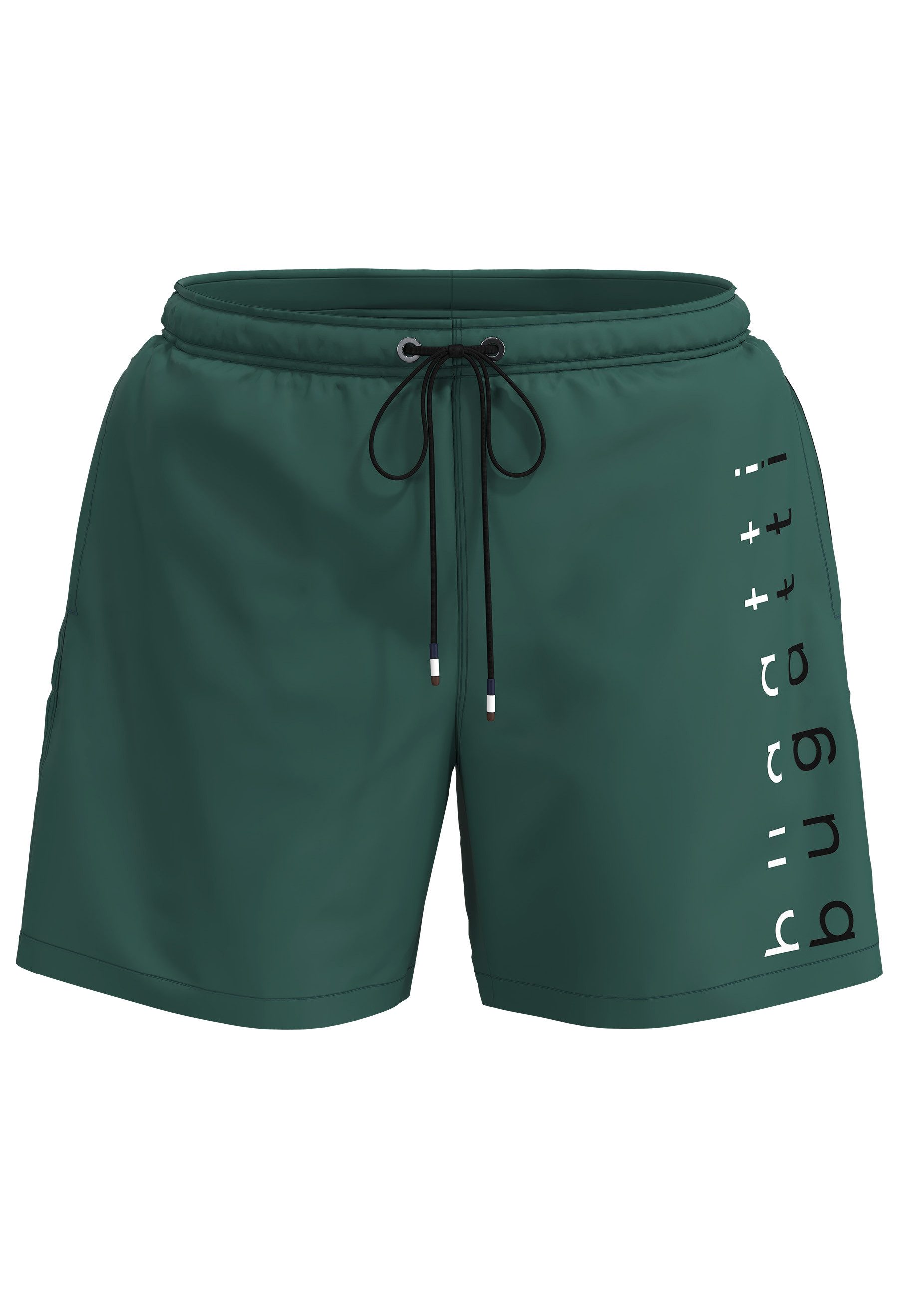 bugatti Badeshorts basic, mit Logo, mit Kordelzug, bequem