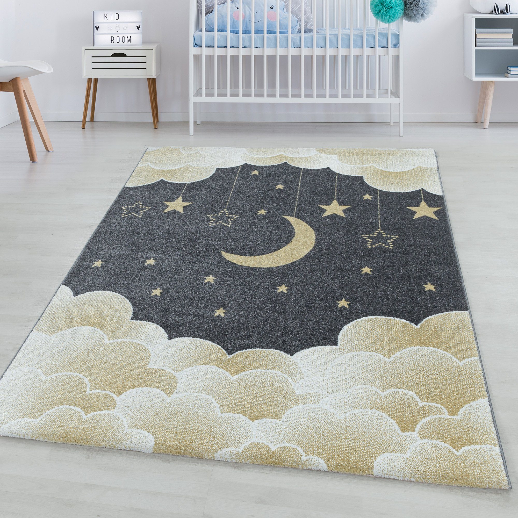SIMPEX24 Teppich Mond und Sterne Design, günstig online kaufen
