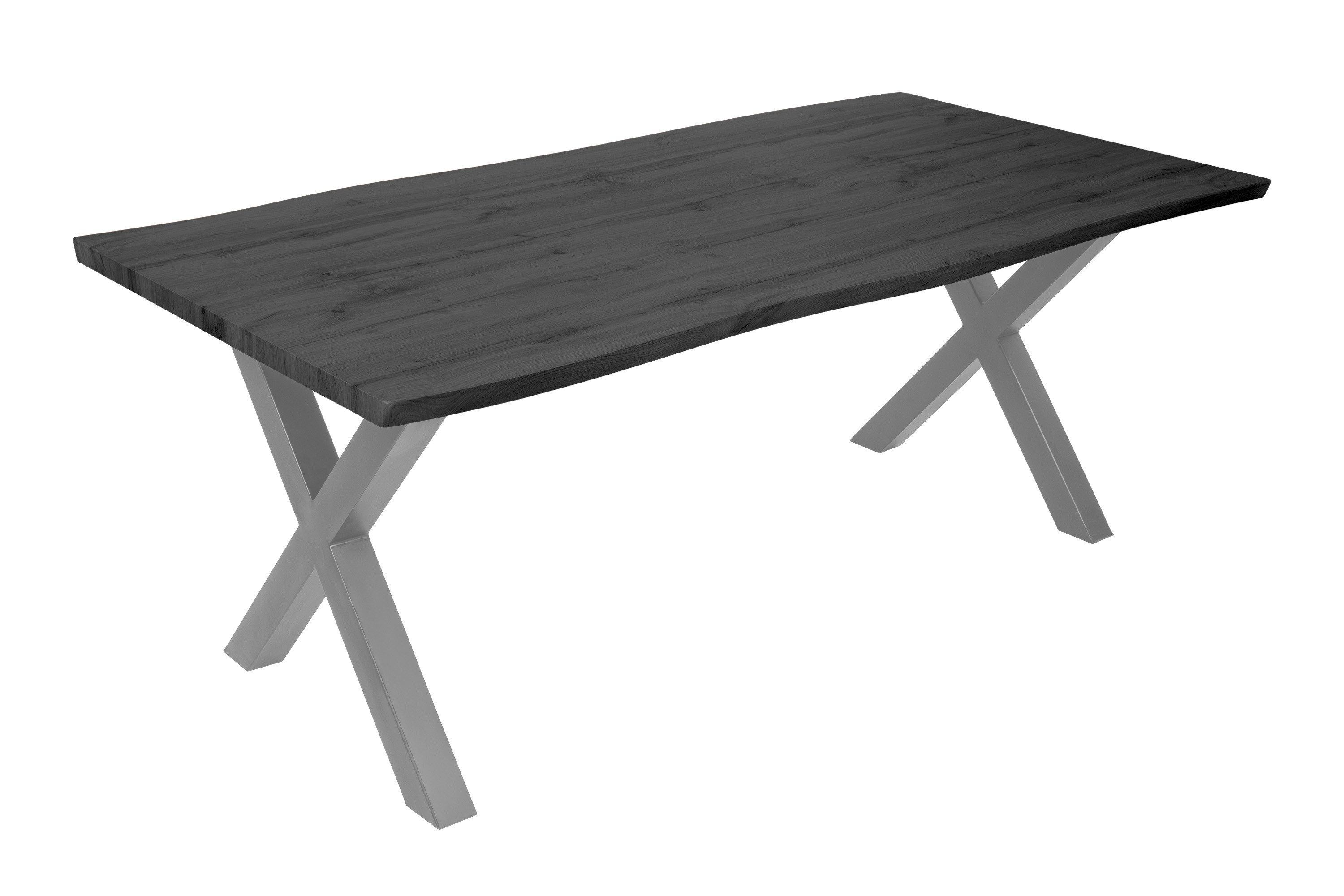 Loreno® Esstisch Josy, Holz-Optik Grau, Baumkante, günstig online kaufen