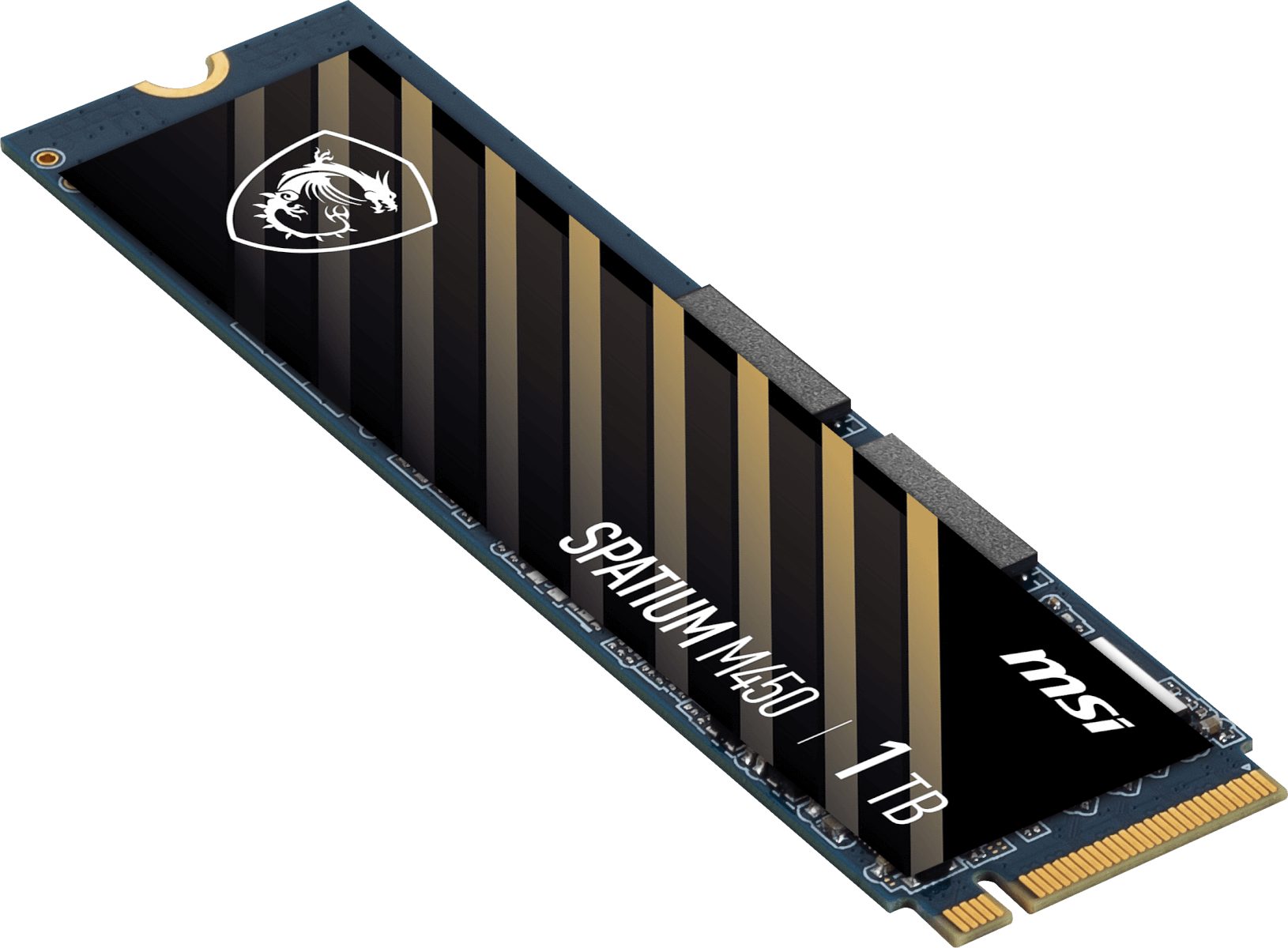 MSI SPATIUM M450 PCIe 4.0 NVMe M.2 1TB SSD-Festplatte (1 TB) 3600 MB/s MB/S Lesegeschwindigkeit, 3000 MB/s MB/S Schreibgeschwindigkeit, 3D NAND