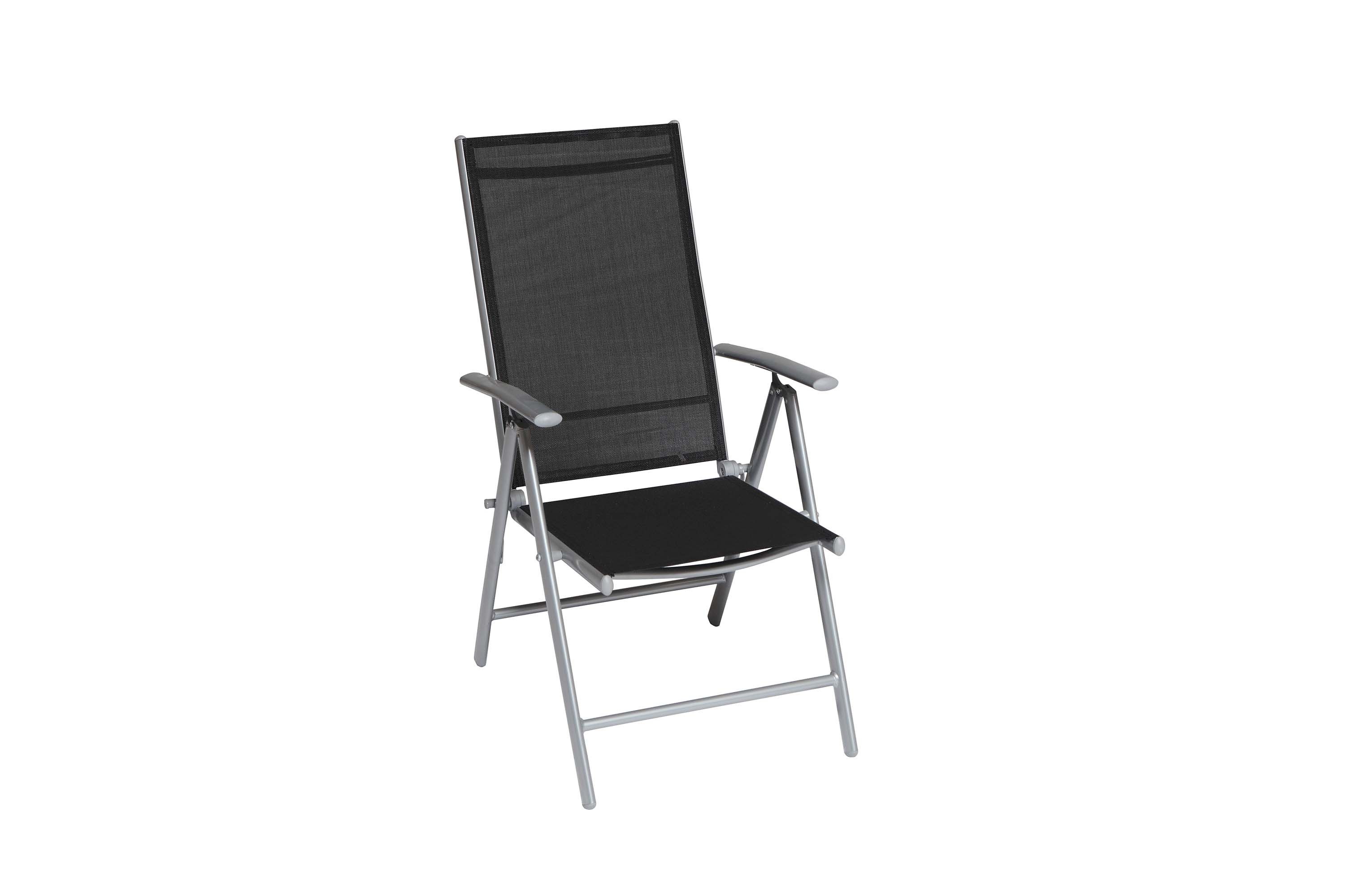 MERXX Garten-Essgruppe Amalfi, (Set, 6 Klappsessel mit verstellbarer Rückenlehne, 1 Tisch), 4 Klappsessel, 1 Tisch 150 x 90 cm