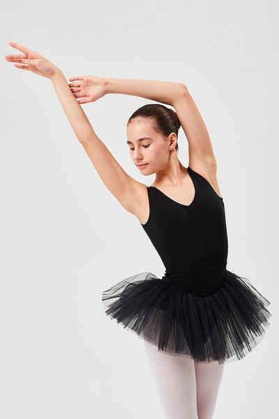 tanzmuster Tüllrock Ballett Tuturock Pia Tutu Ballettrock aus Tüll mit Bund aus Baumwolle
