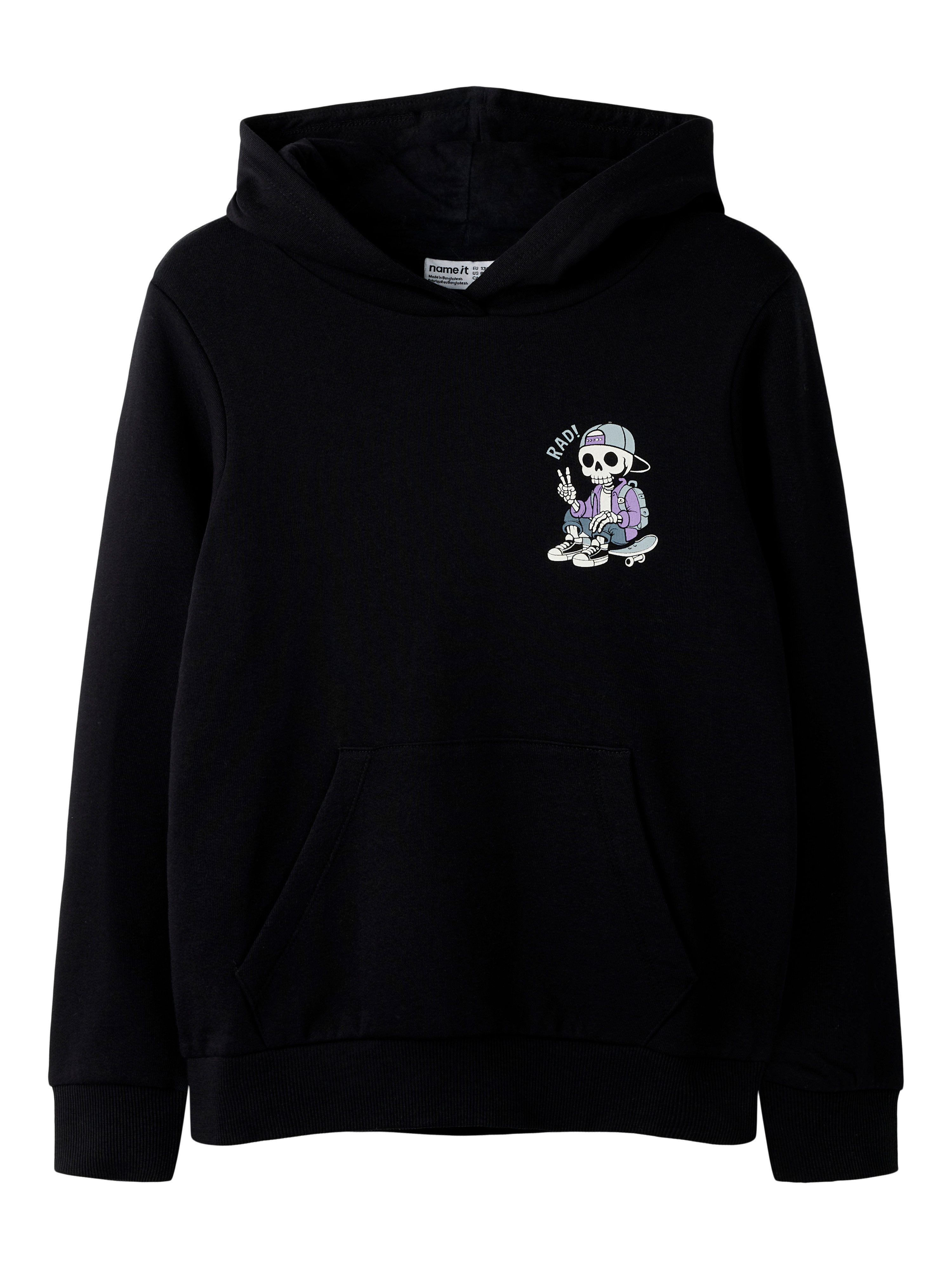 Name It Kapuzensweatshirt NKMLASSE LS SWE WH BRU BOX PS NOOS Baumwolle, regular fit