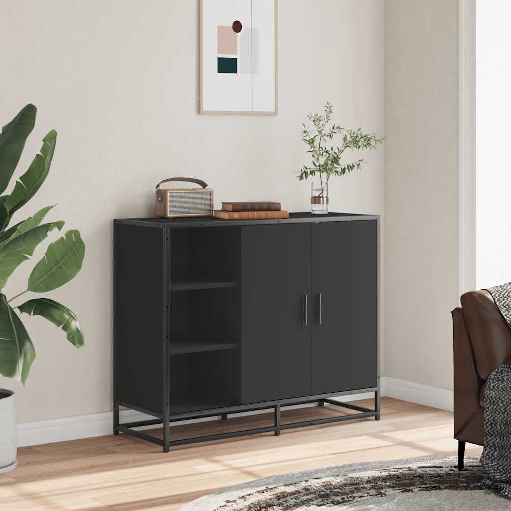 vidaXL Sideboard Sideboard Schwarz 92x35x76 cm günstig online kaufen