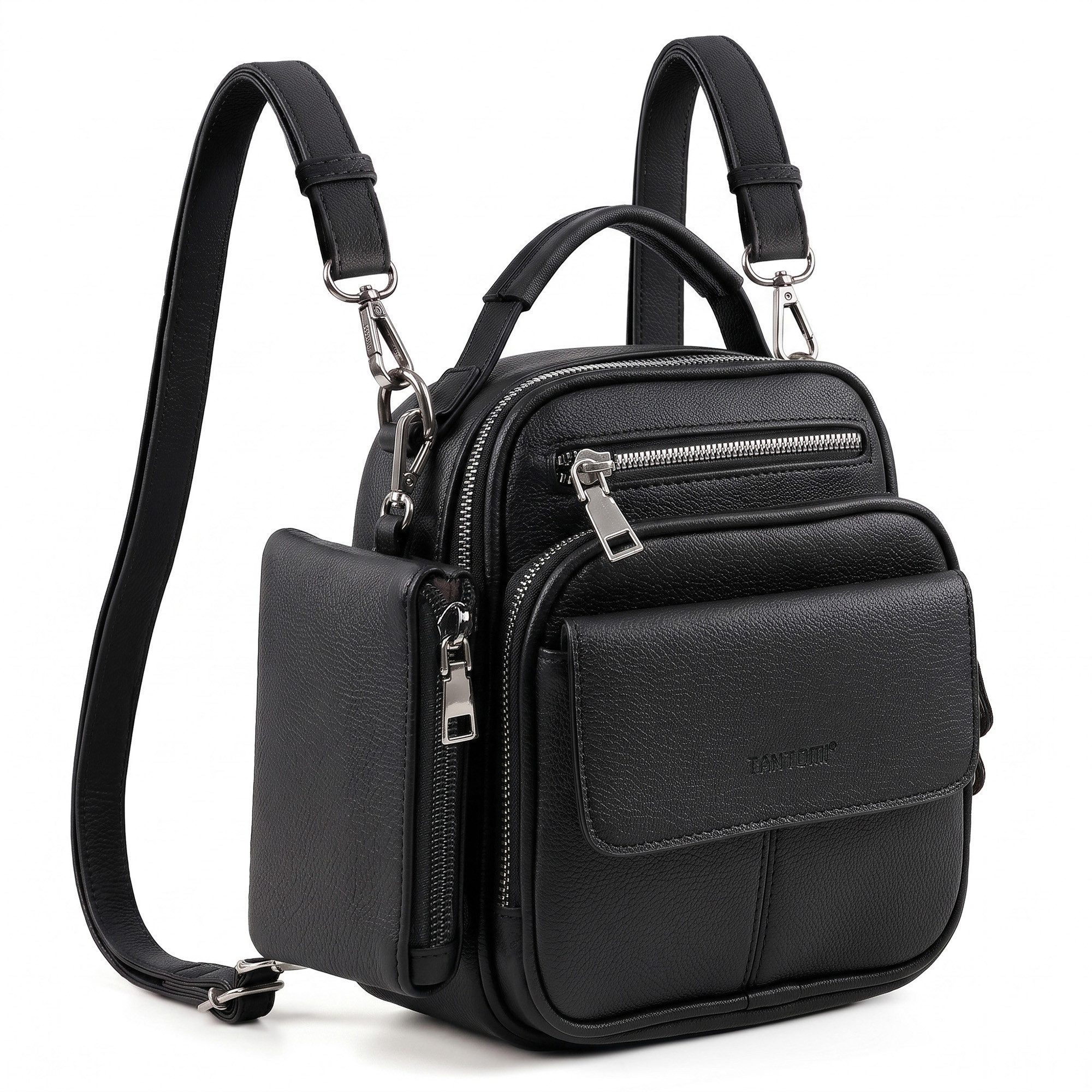 TANTOMI Cityrucksack Kleiner Rucksack Damen Klein Cityrucksack Handtasche 2 in 1, Mini Backpack Women Elegant Casual Daypack