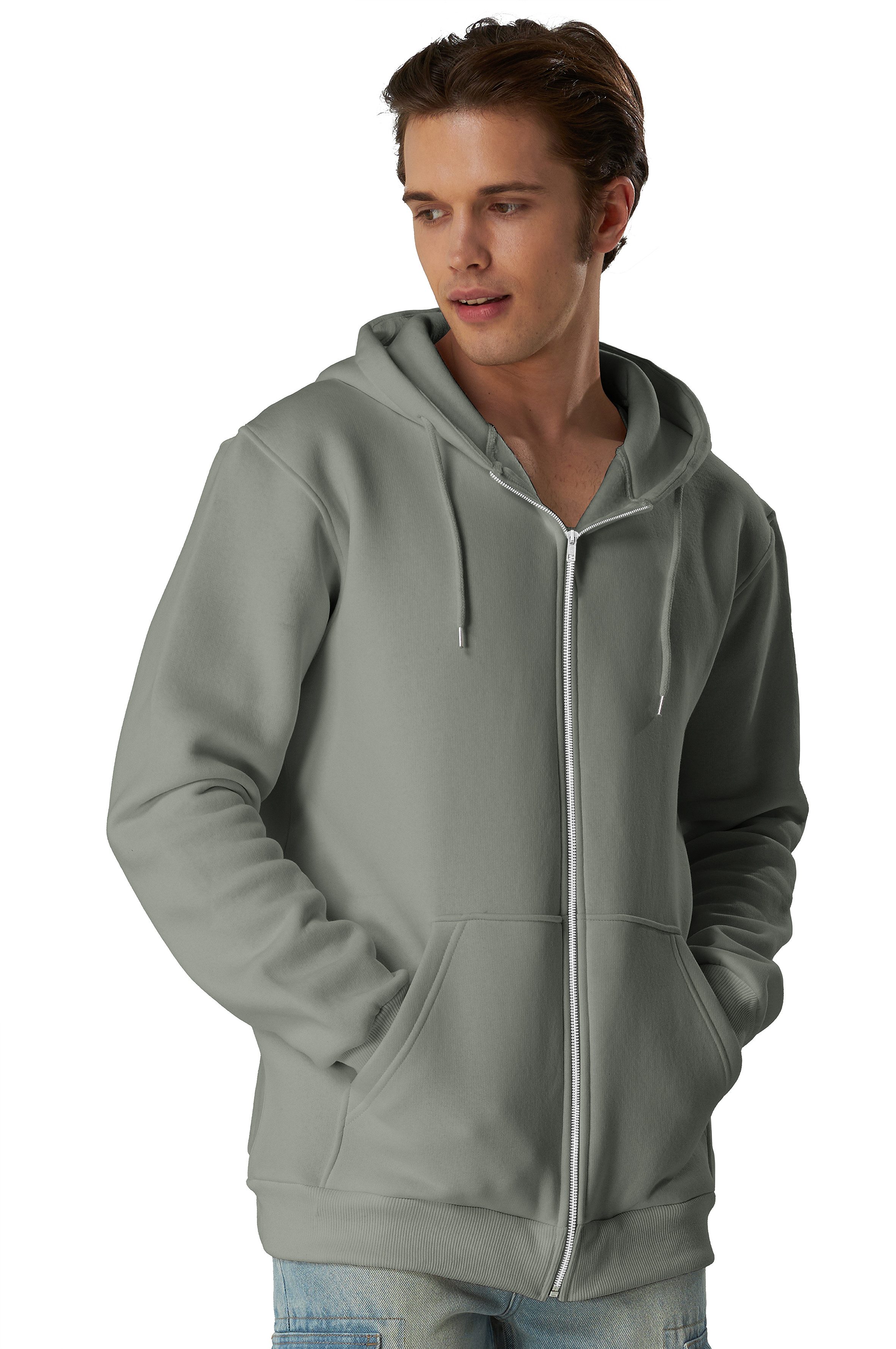 Hoodie Herren - Sweatshirt mit Reißverschluss Zipper Sweatjacke