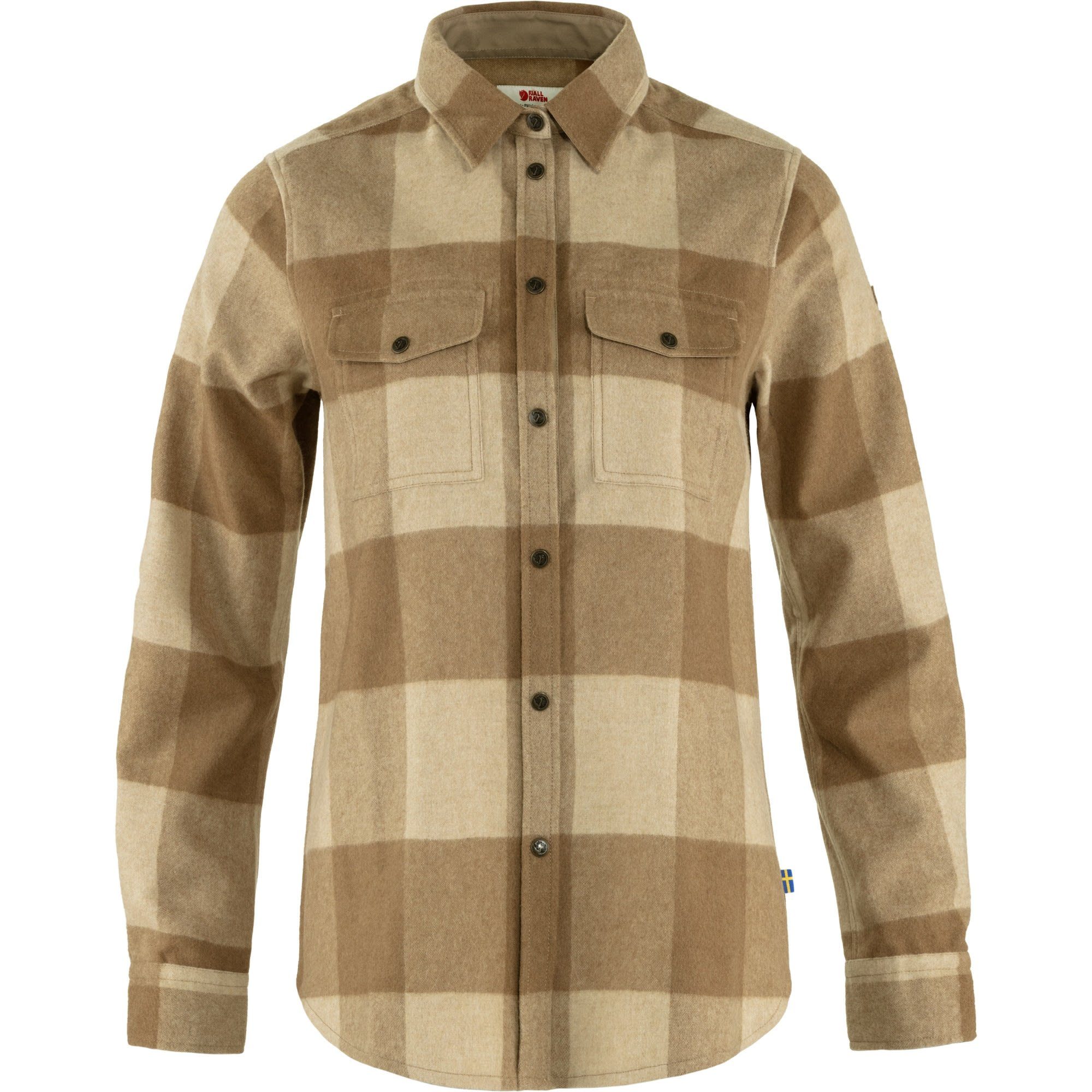 Fjällräven Langarmbluse Fjällräven W Canada Shirt Long-sleeve Damen Buckwheat Brown-light Beige | Blusen