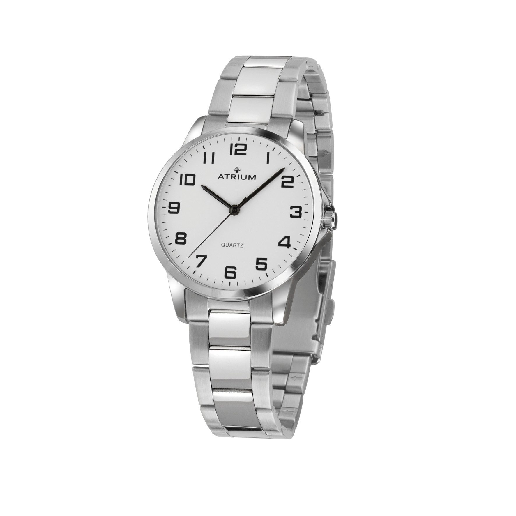 Atrium Quarzuhr A37 Damen Armbanduhr Edelstahlband, analog klassisch schlicht deutlich Geschenkidee Ø 27 mm