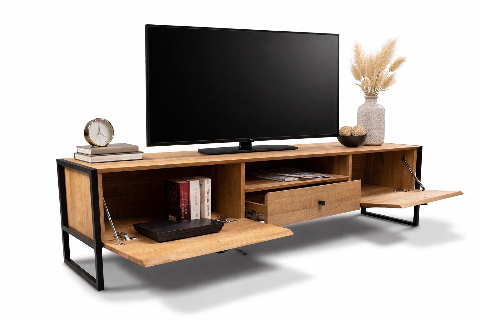 bv-vertrieb Lowboard TV-Lowboard Fernsehschrank TV Schrank Eiche Wildeiche