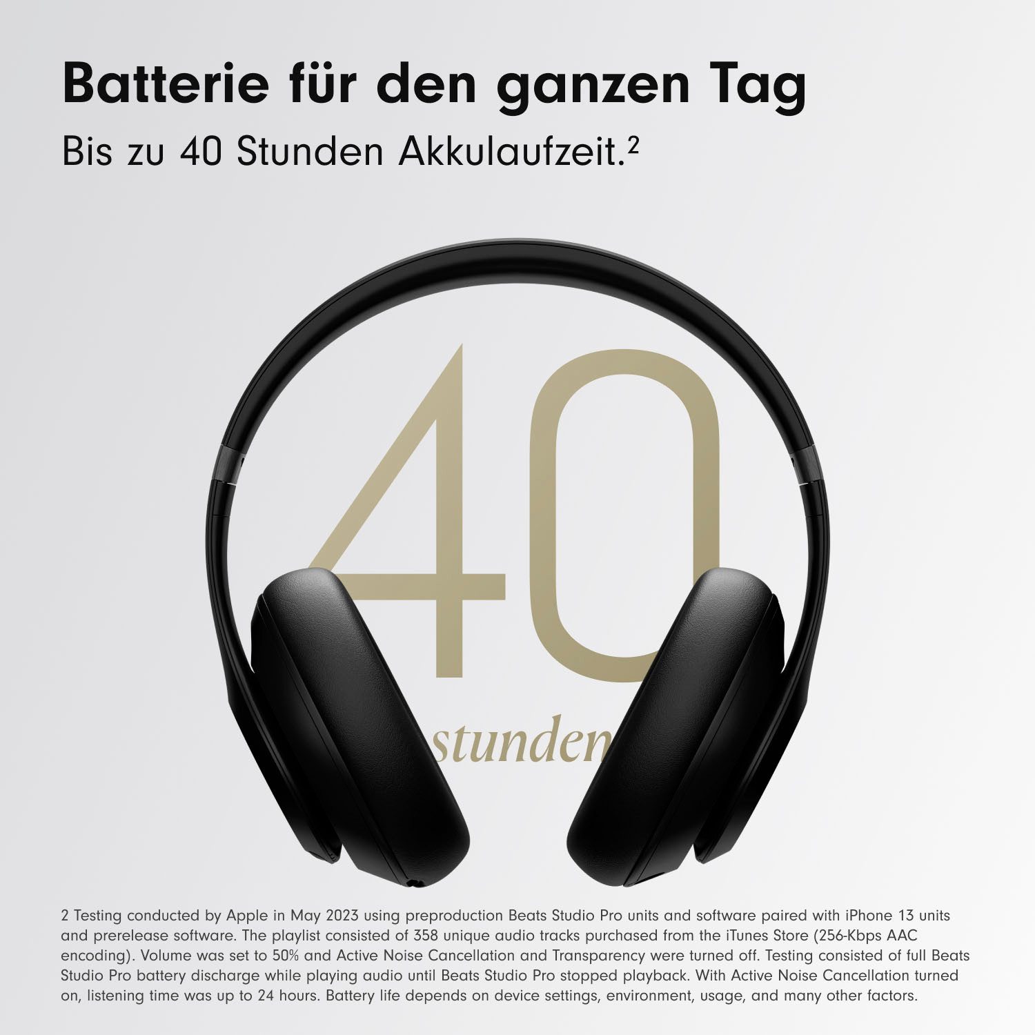 Beats by Dr. Dre Studio Pro Kopfhörer (Active Noise Cancelling (ANC), Rauschunterdrückung, kompatibel mit Siri, Siri, Bluetooth)