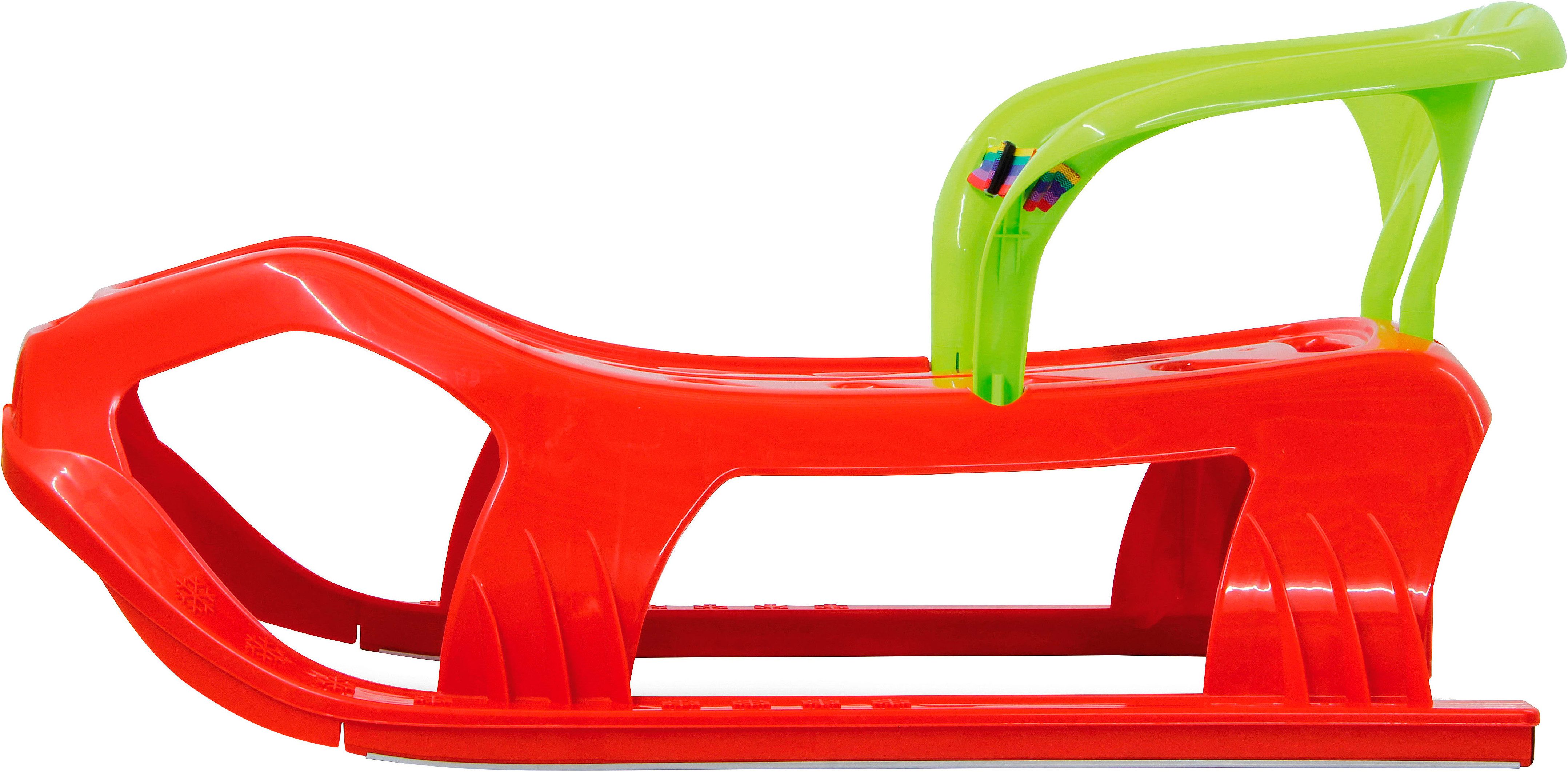 Jamara Schlitten Snow Play Schlitten Snow-Star 90 cm, mit Rückenlehne, Made in Europe