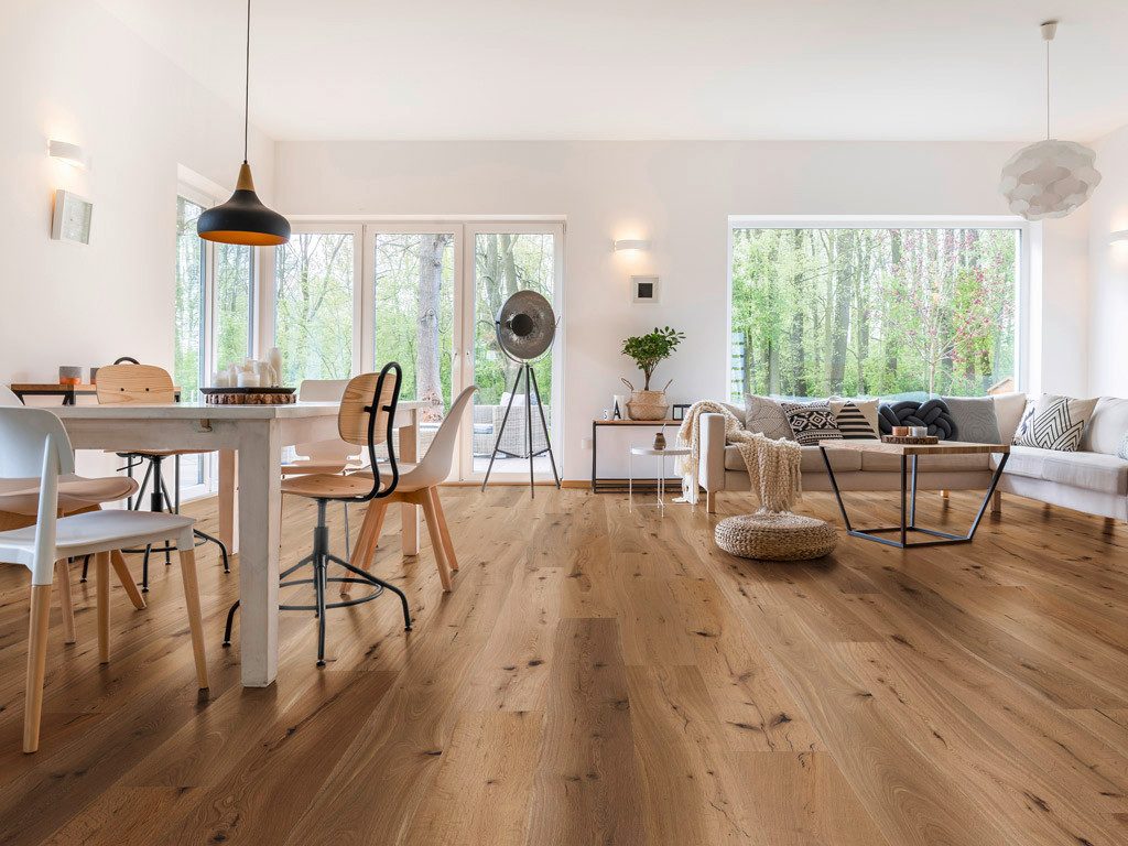 Timefloor Parkett Parkett Eiche markant geölt Landhausdiele gebürstet, 8 St.