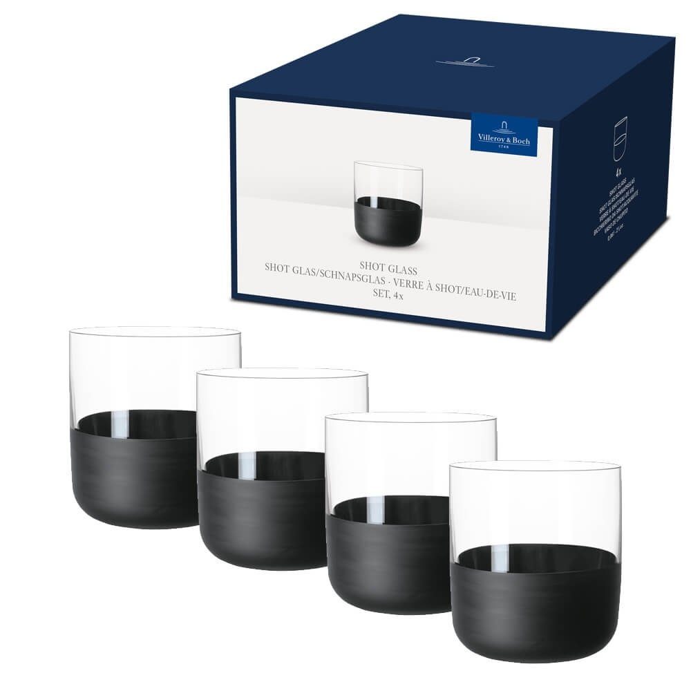 Villeroy & Boch Manufacture Rock shotglas, 40 ml, 4 stuks : Villeroy & Boch
