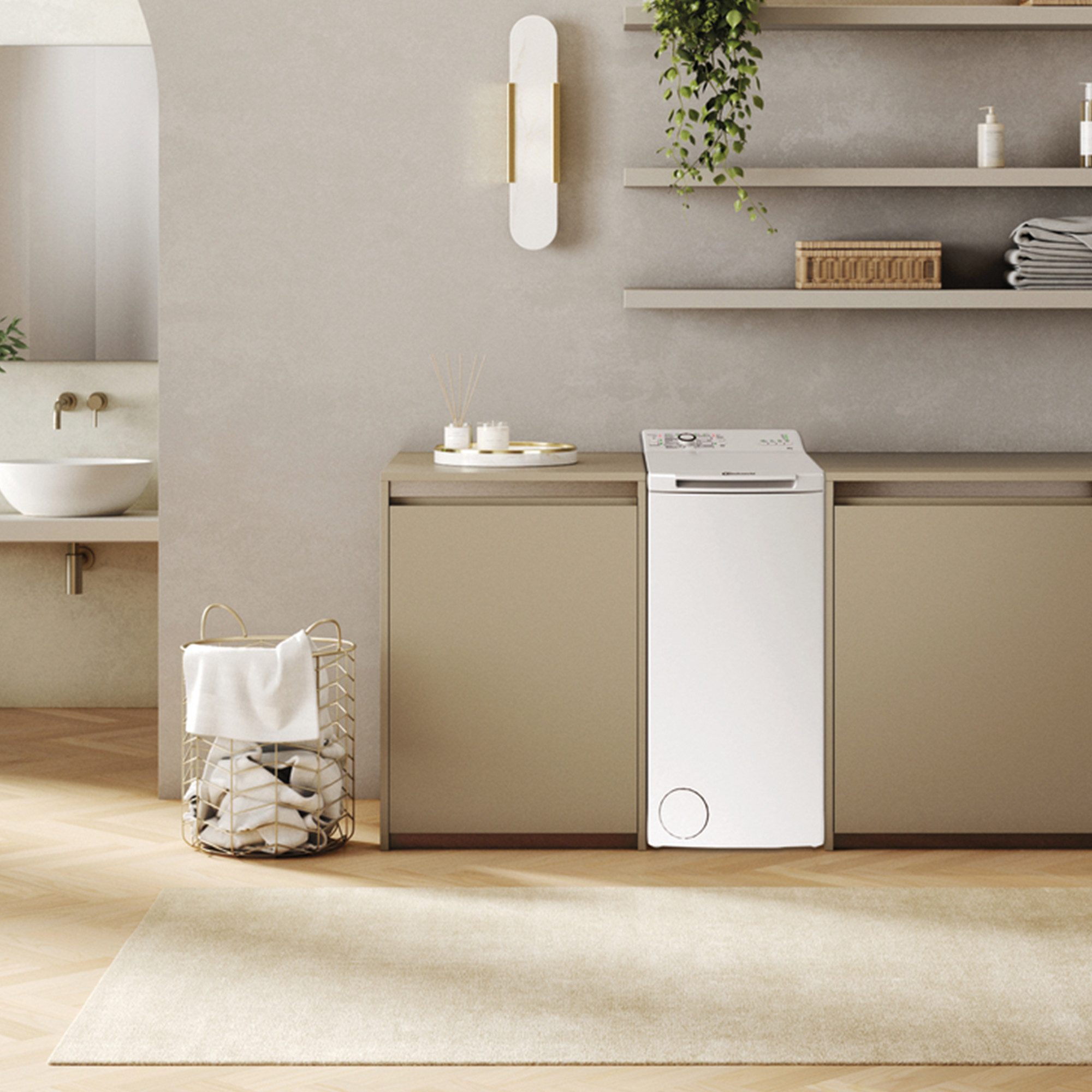 BAUKNECHT Waschmaschine Toplader WAT Prime 6 L3, 6 kg, 1200 U/min, Kurz-Taste, 14 Programme, 9 Zusatzfunktionen, Mehrfachwasserschutz+