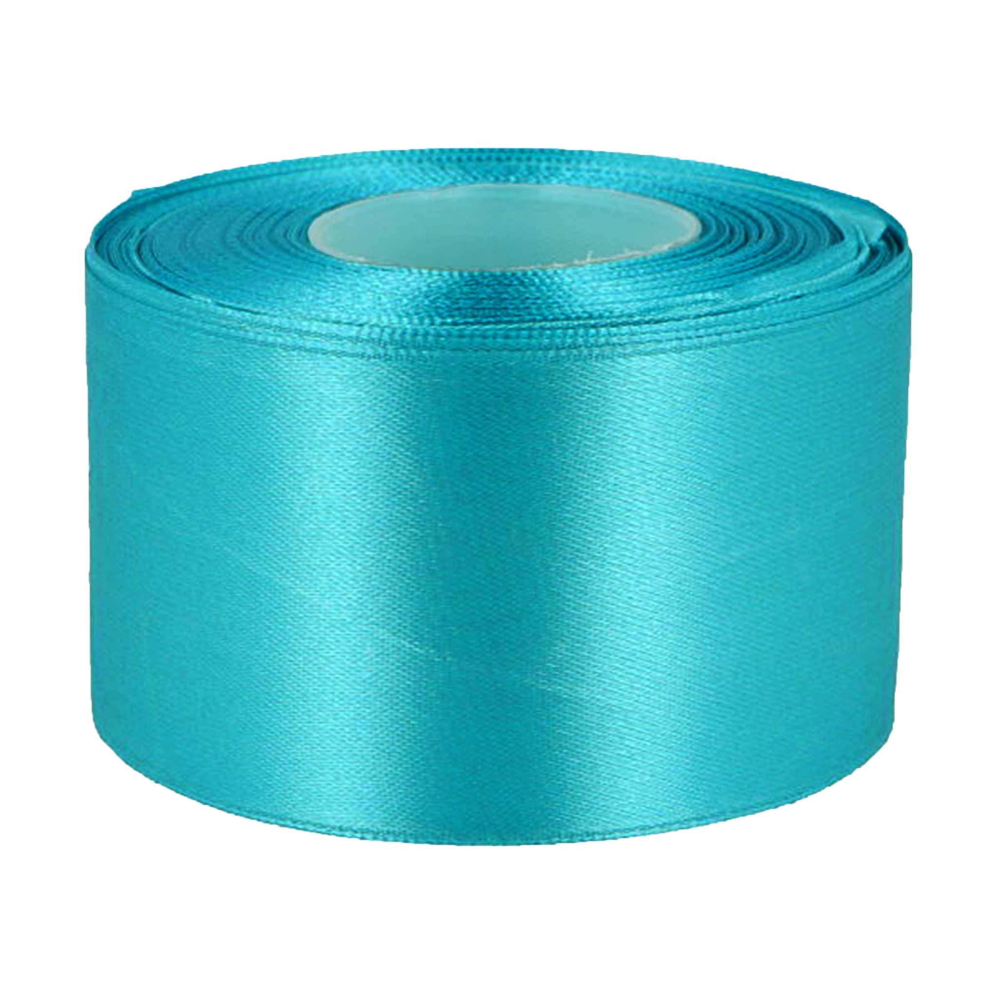 maDDma Satinband 27m Satinband 50mm Geschenkband Dekoband Verpackungsband, aquablau