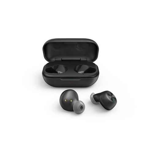 Thomson Bluetooth Kopfhörer True Wireless, kabellos, spritzwassergeschützt Bluetooth-Kopfhörer (Sprachsteuerung, True Wireless, Google Assistant, Siri, A2DP Bluetooth, AVRCP Bluetooth, HFP, HSP, SPP, Sprachassistenten, integriertes Mikrofon und Telefonfunkion, In Ear)