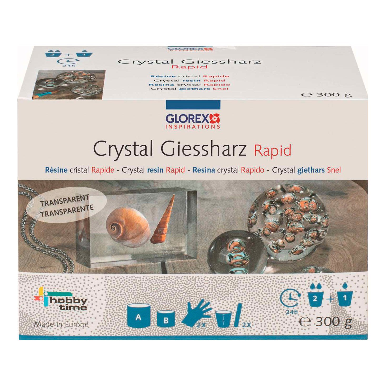 Glorex Modellierwerkzeug Crystal-Gießharz transparent, 8 Teile