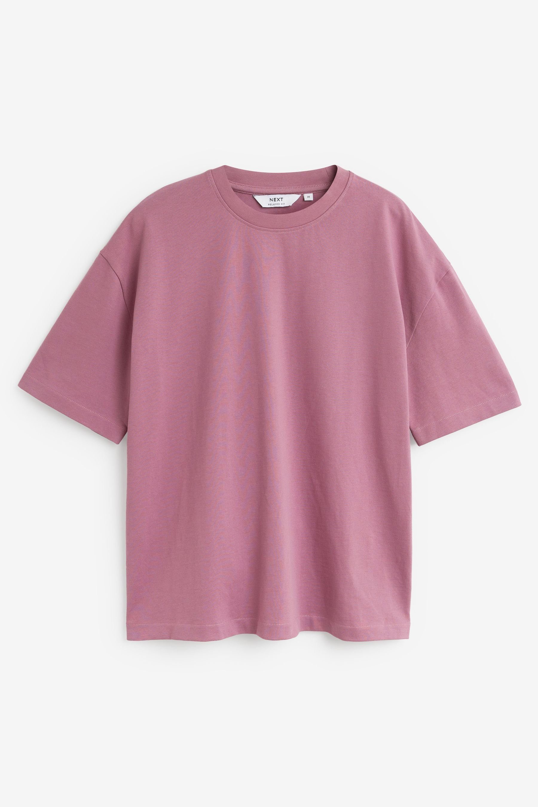 Next Print-Shirt Relaxed Fit, schweres T-Shirt (1-tlg) Pink