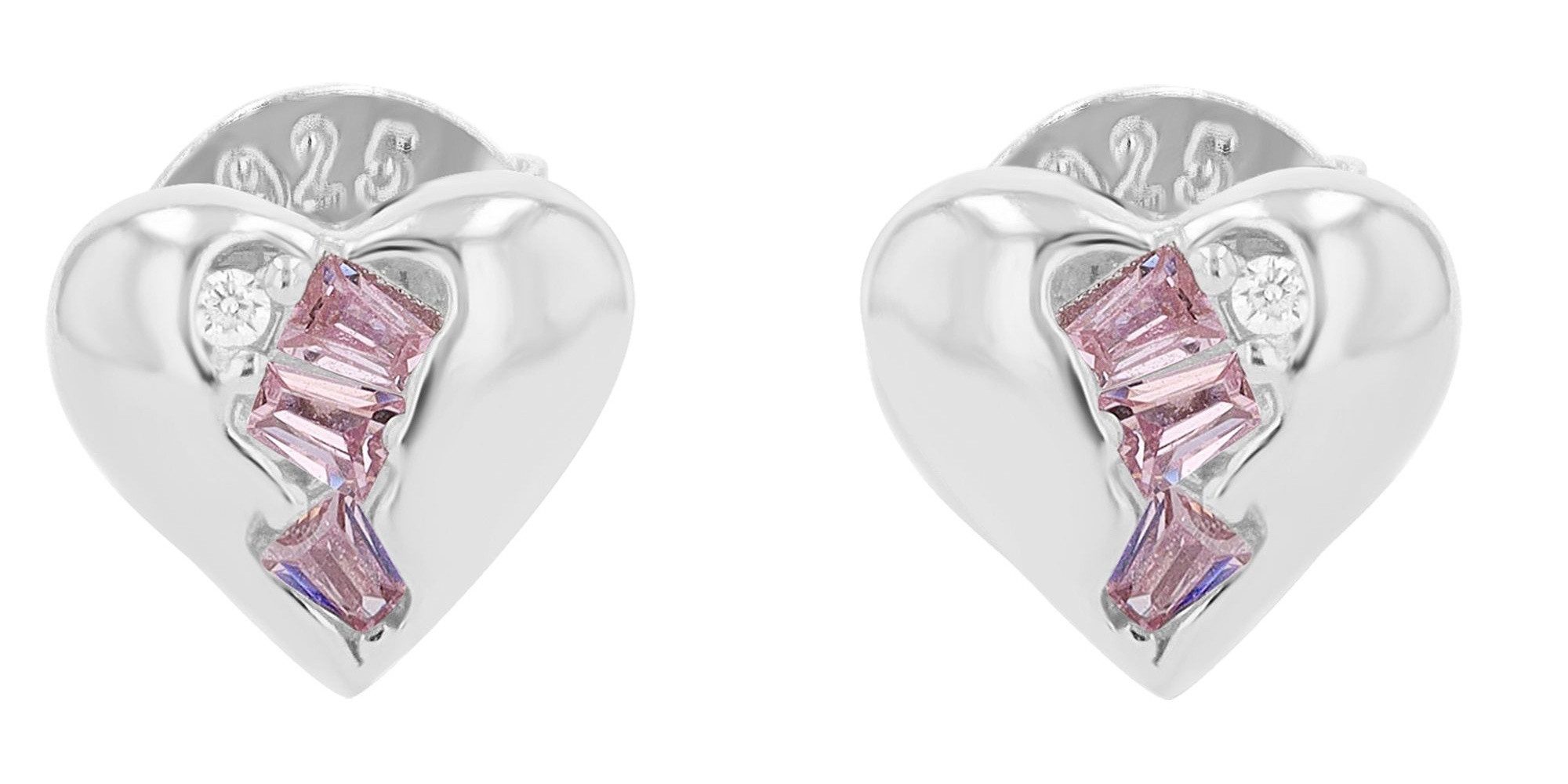 Paar Ohrhänger Ohrringe – Ohrstecker aus 925 Silber mit Zirkonia