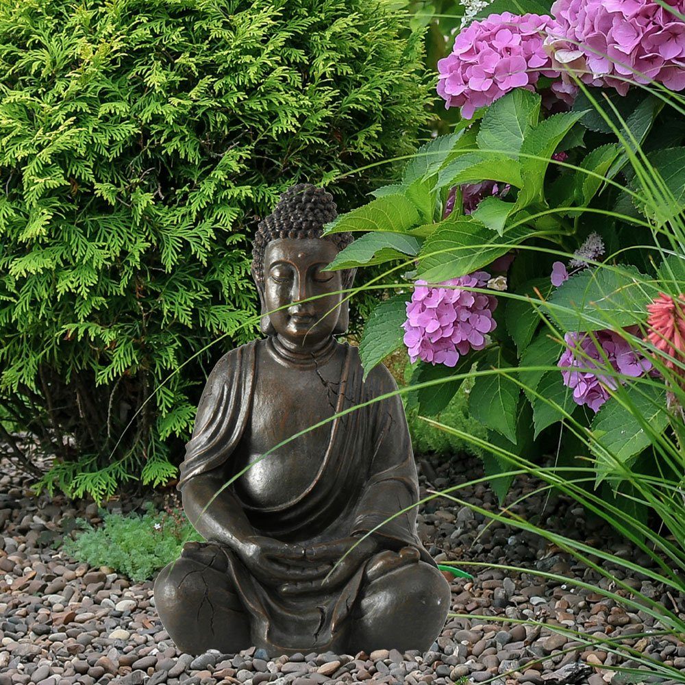 Zimmer Skulptur Buddha Deko Statue etc-shop Ess Garten Figur Dekofigur, braun Außen Feng