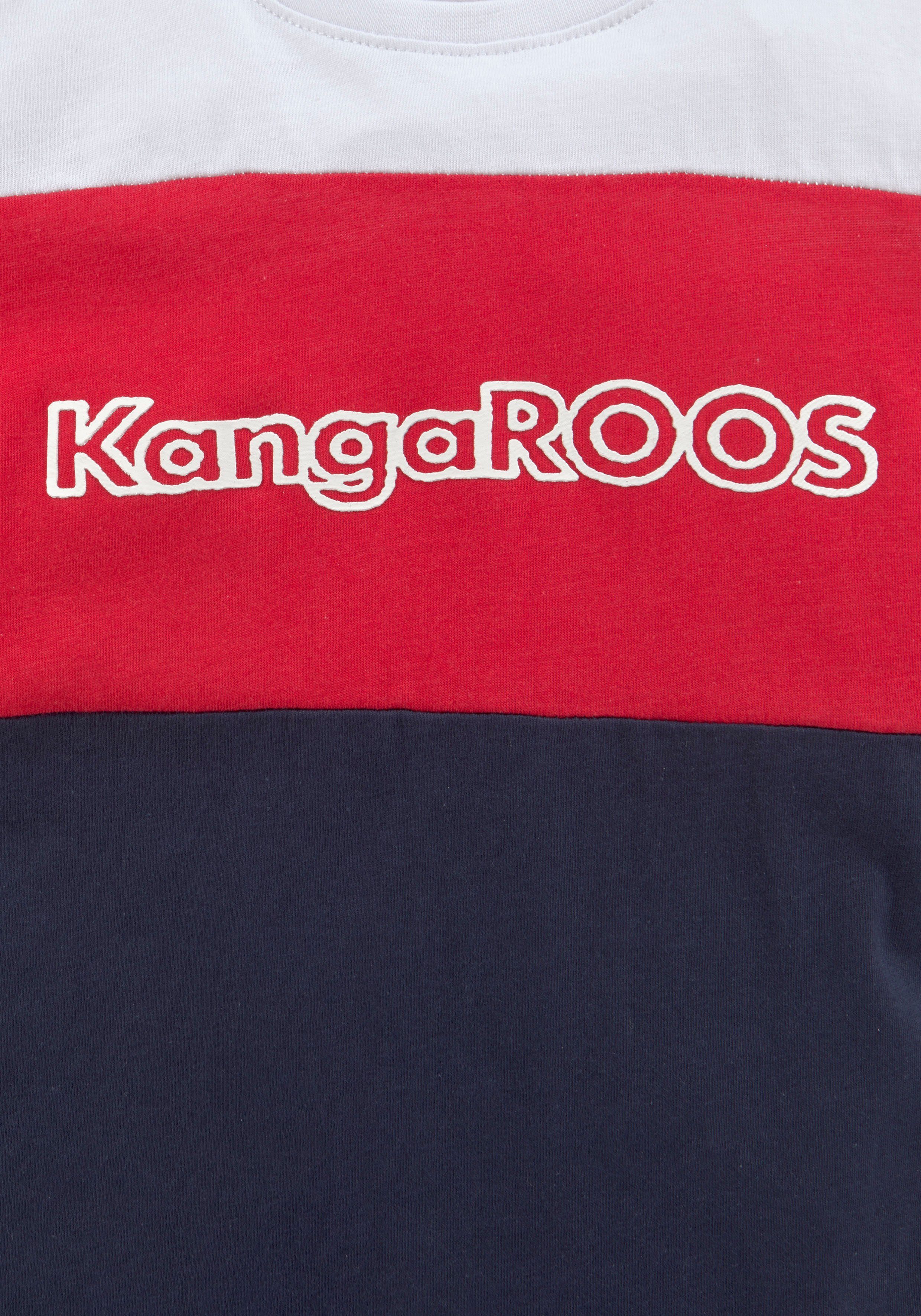 T-Shirt in Colorblockdesign KangaROOS