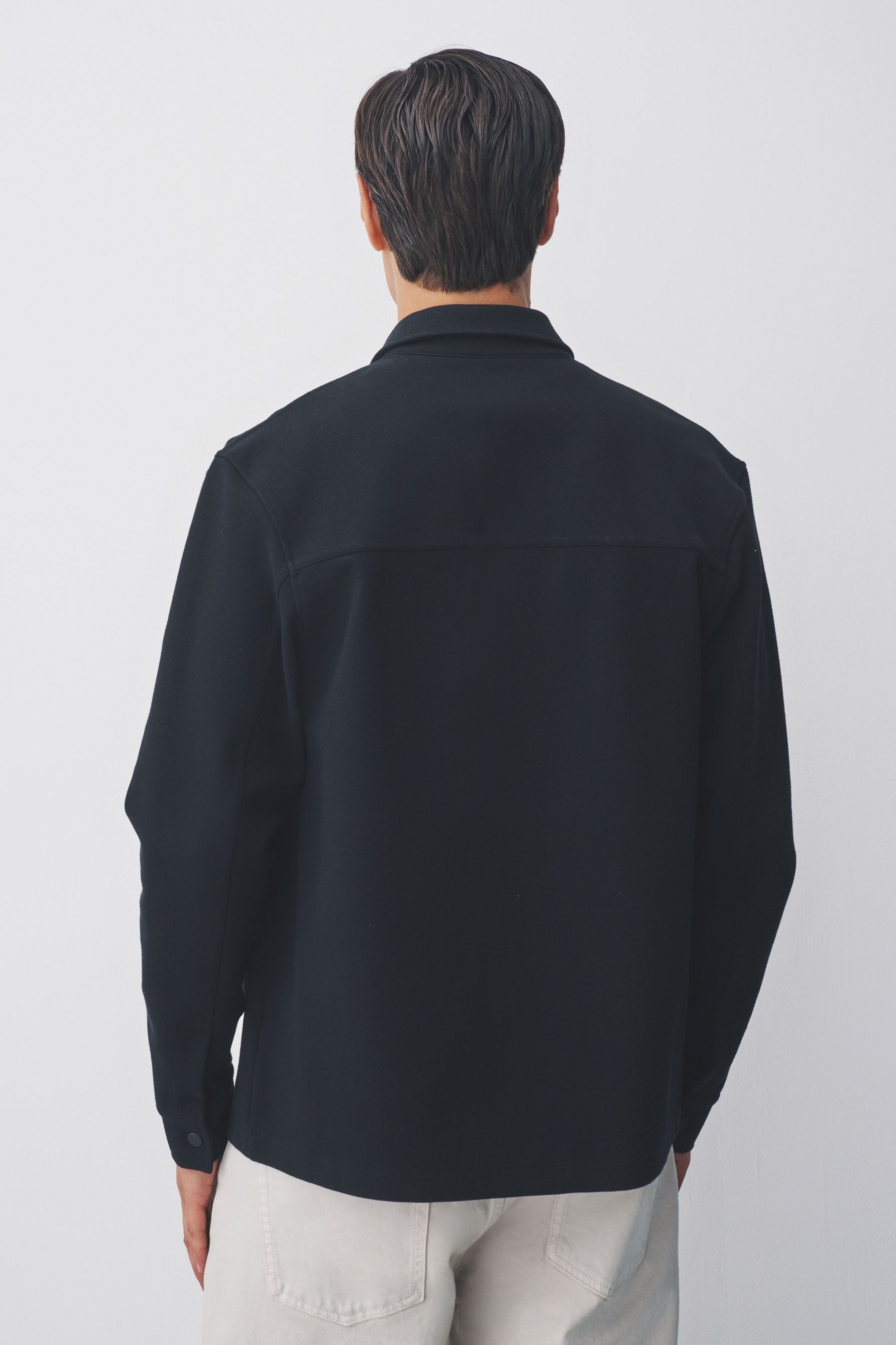 Next Hemdjacke Hemdjacke mit Druckknopfverschluss aus Jersey (1-St)