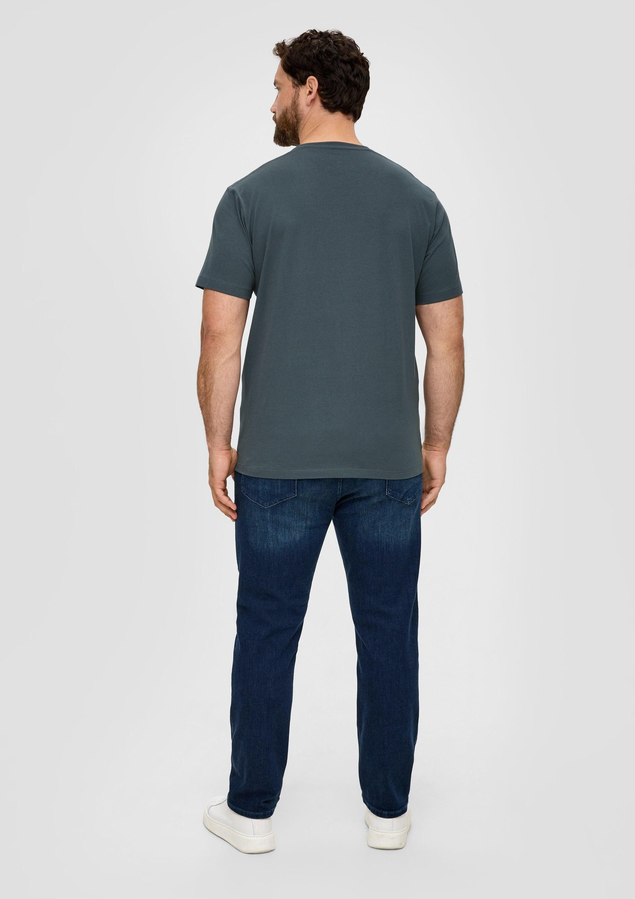 s.Oliver Kurzarmshirt T-Shirt Baumwoll-T-Shirt mit Logo-Print