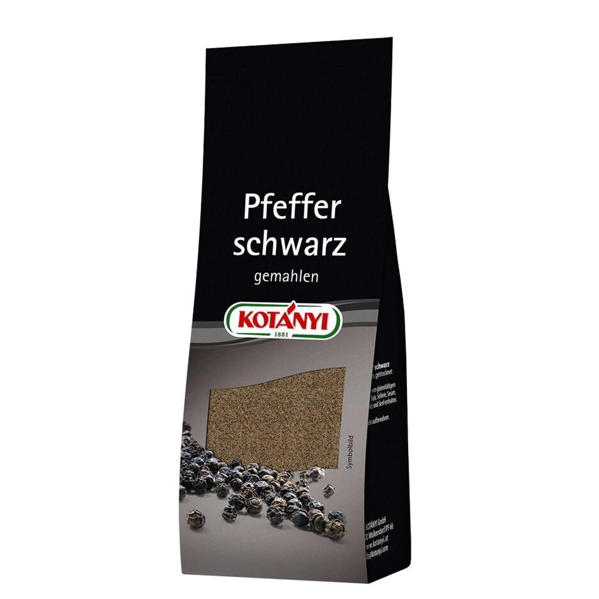 KOTANYI Gewürz, Kotanyi Pfeffer schwarz gemahlen Würz Allrounder Nachfüllbeutel 50g