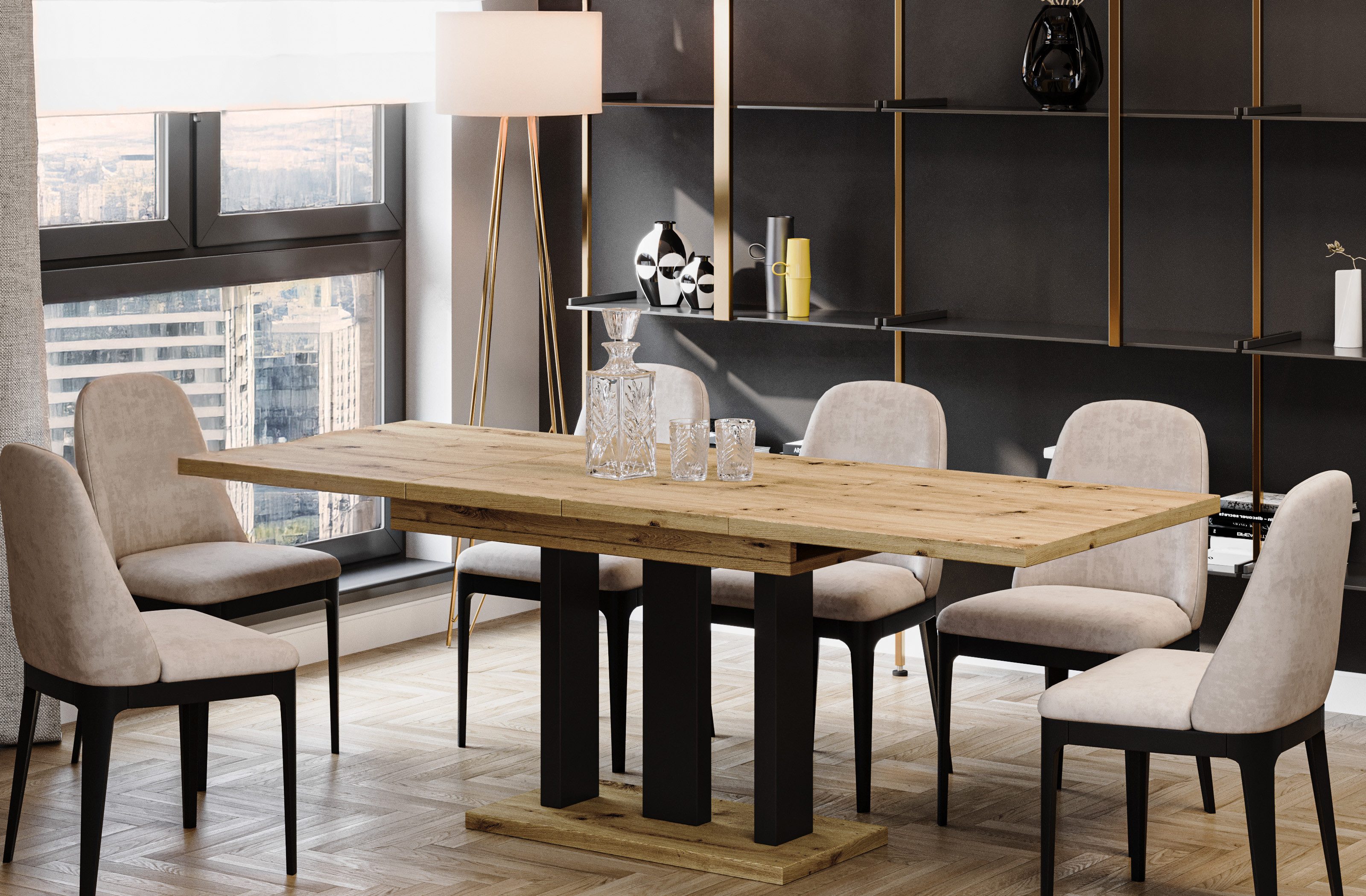 Endo-Moebel Esstisch Appia Esstisch 130–210cm ausziehbar für 8 Personen Tis günstig online kaufen