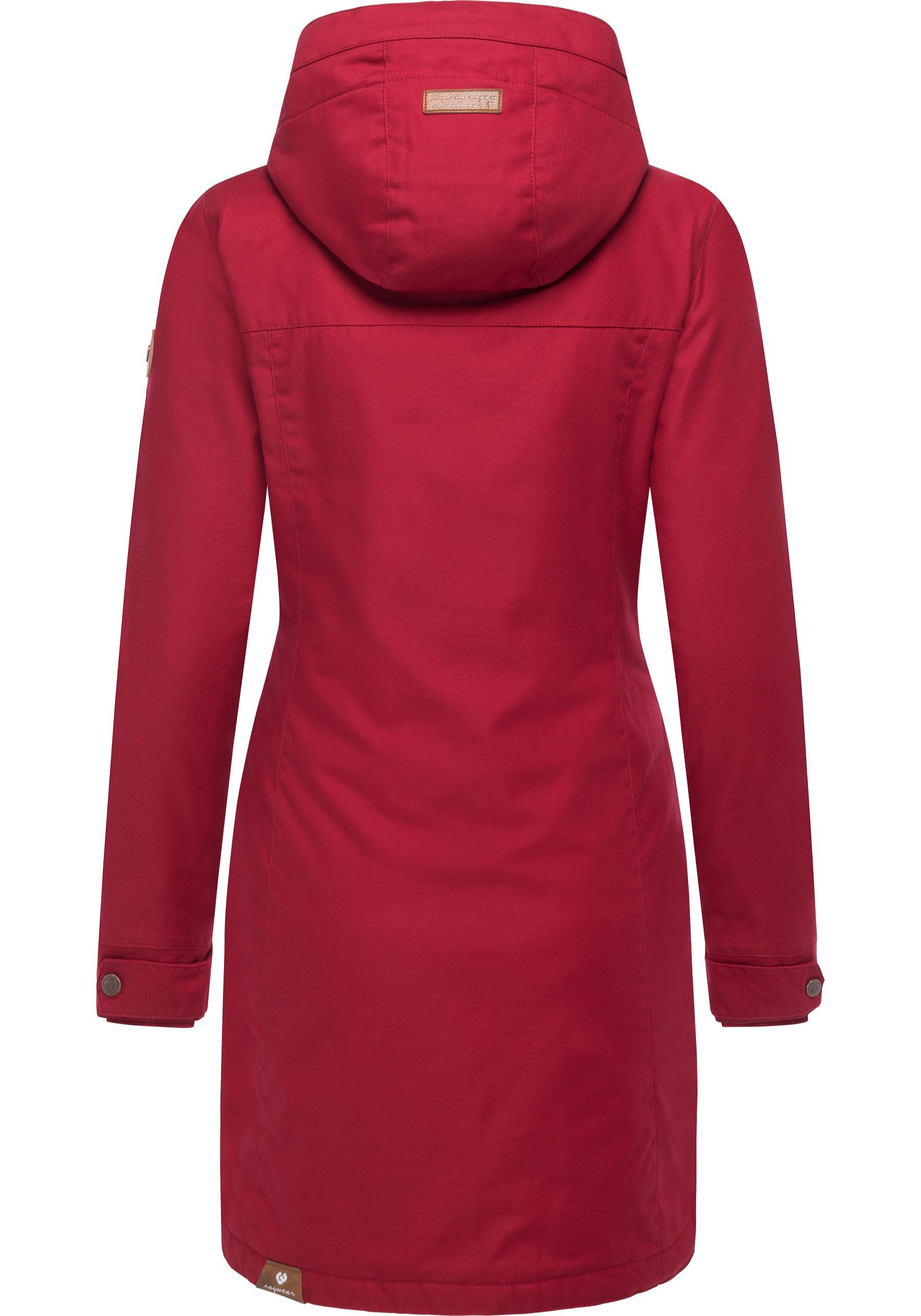 Ragwear Wintermantel Jannisa stylischer Damen Winterparka mit Kapuze