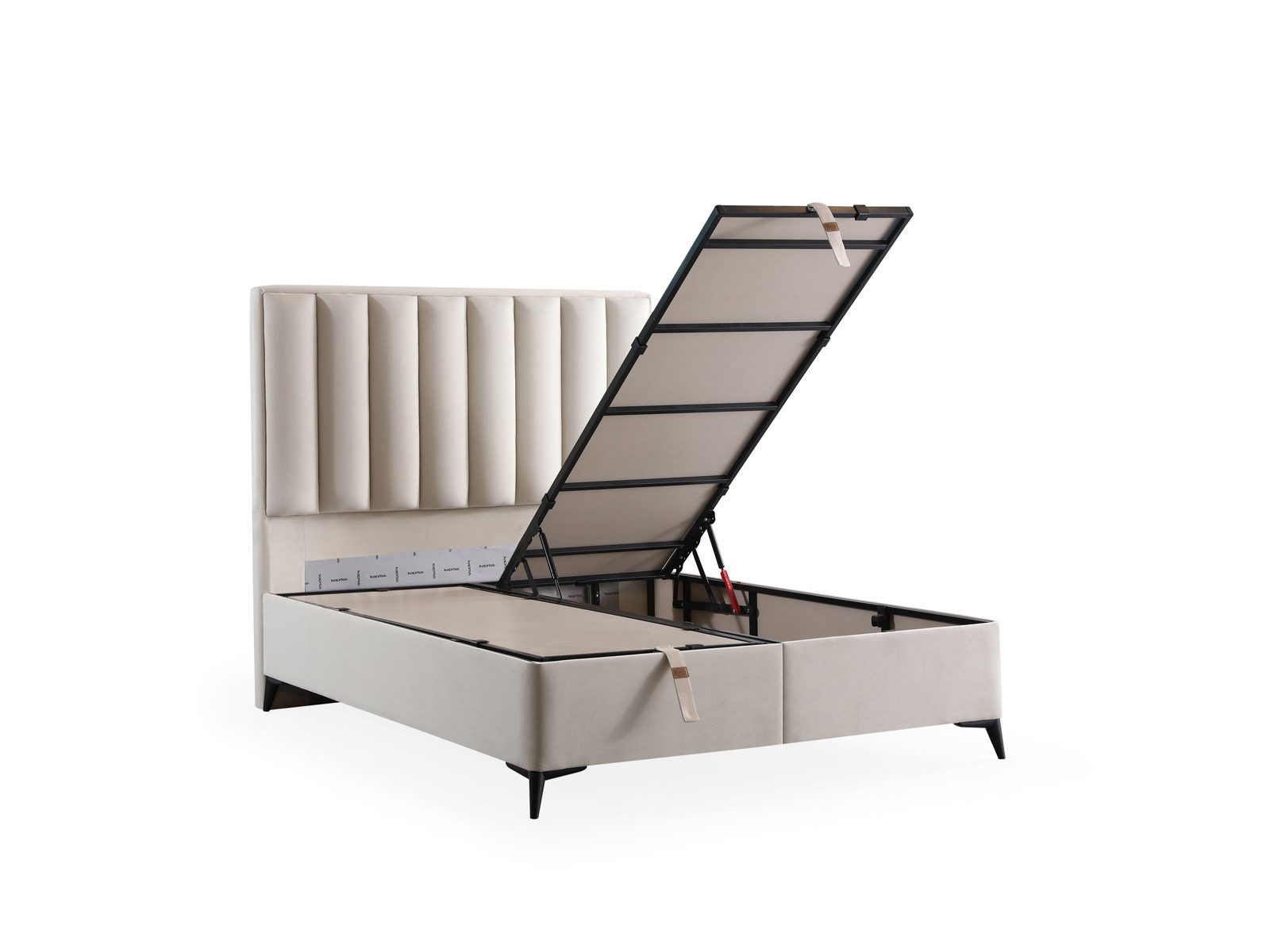 Villa Möbel Boxspringbett Magnecare (Bett (ohne Matratze), Liegefläche 160x200), Bettkasten mit XXL Stauraum und Gasdruckfedern für einfache Handhabung – Bild 5 von 5