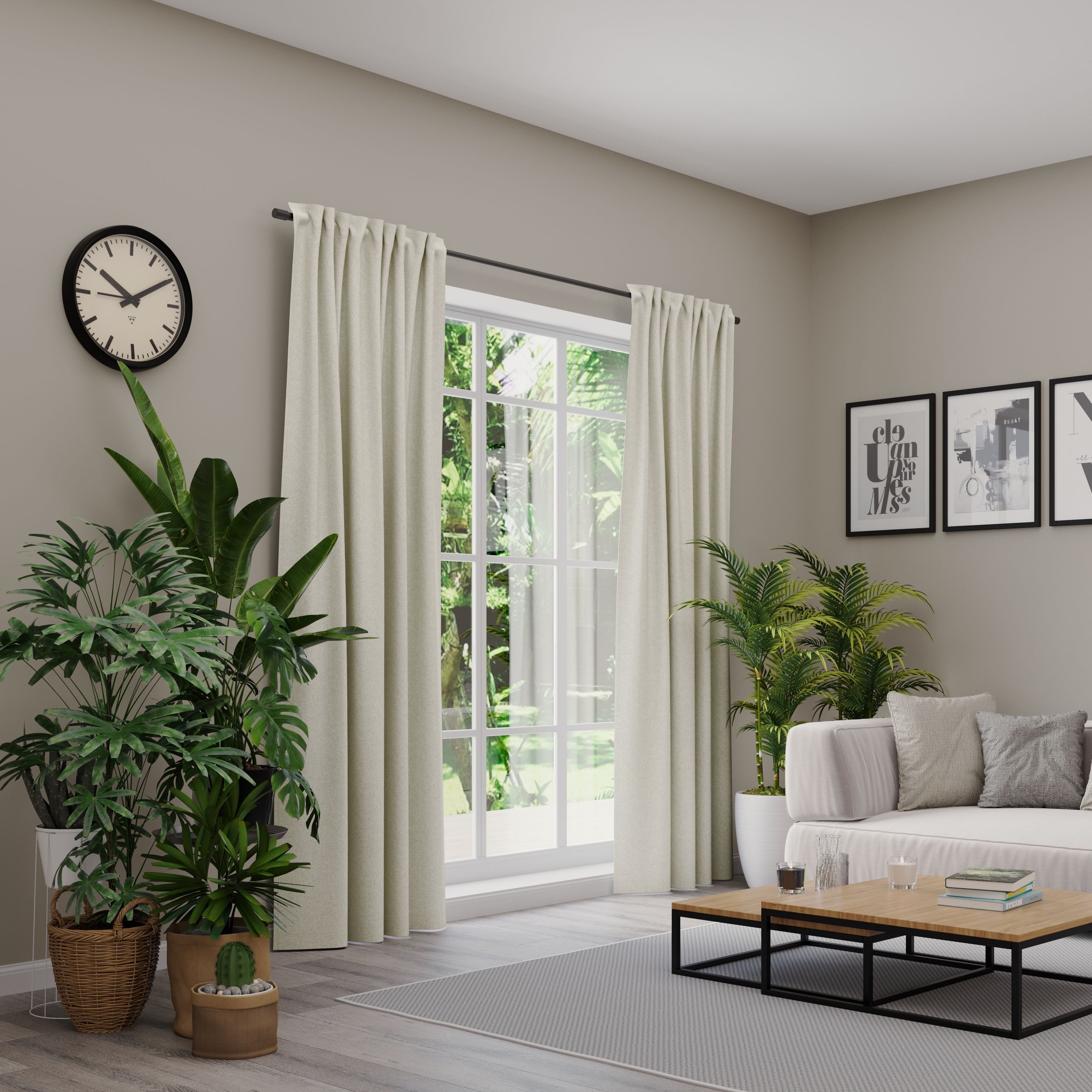 Neutex for you! Vorhang nach Maß ARUBA (1 St), Multifunktionsband, verdunkelnd, Jacquard, Uni Dimout, hochwertige Webstruktur