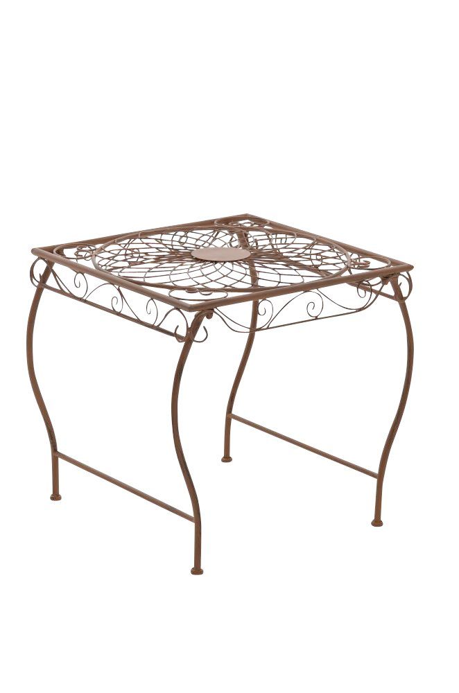 CLP Gartentisch Zarina, eckig, 50 x 45 cm, in nostalgischem Design antik braun