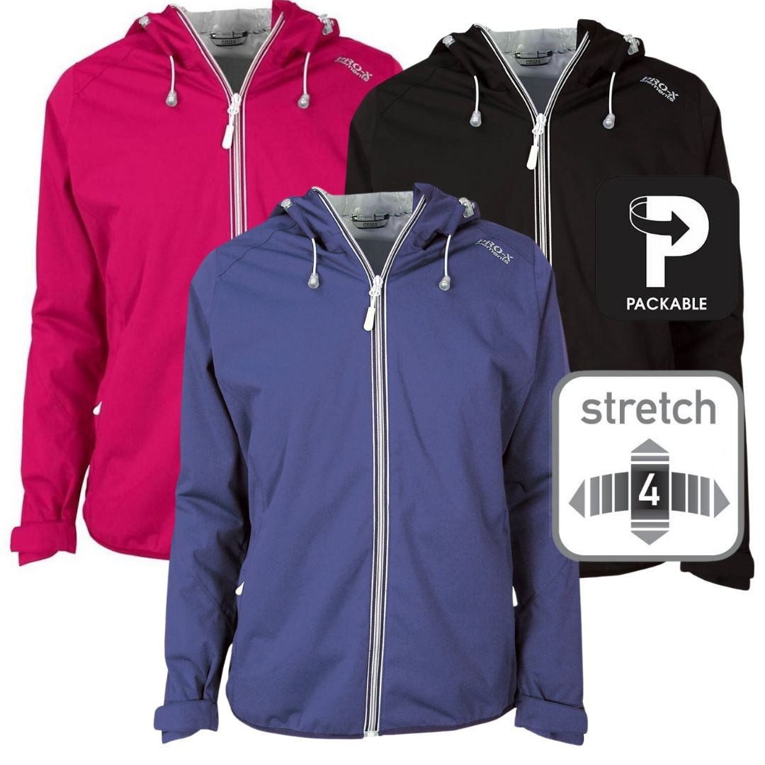 PRO-X ELEMENTS Regenjacke "Pro-X Davina Damen Regenjacke wasserdicht elastisch in großen Größen Damen Regenjacke wasserdicht elastisch mit Stretch in Übergröße