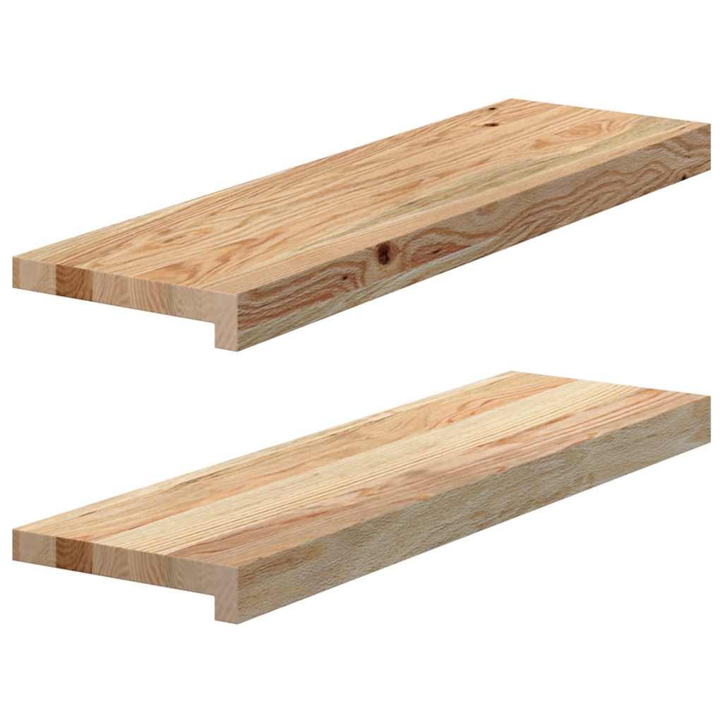 vidaXL Fensterbank 70 x 20 x 2 cm Fensterbänke 2 Stk Unbehandelt 70x20x2 cm Massivholz Ei