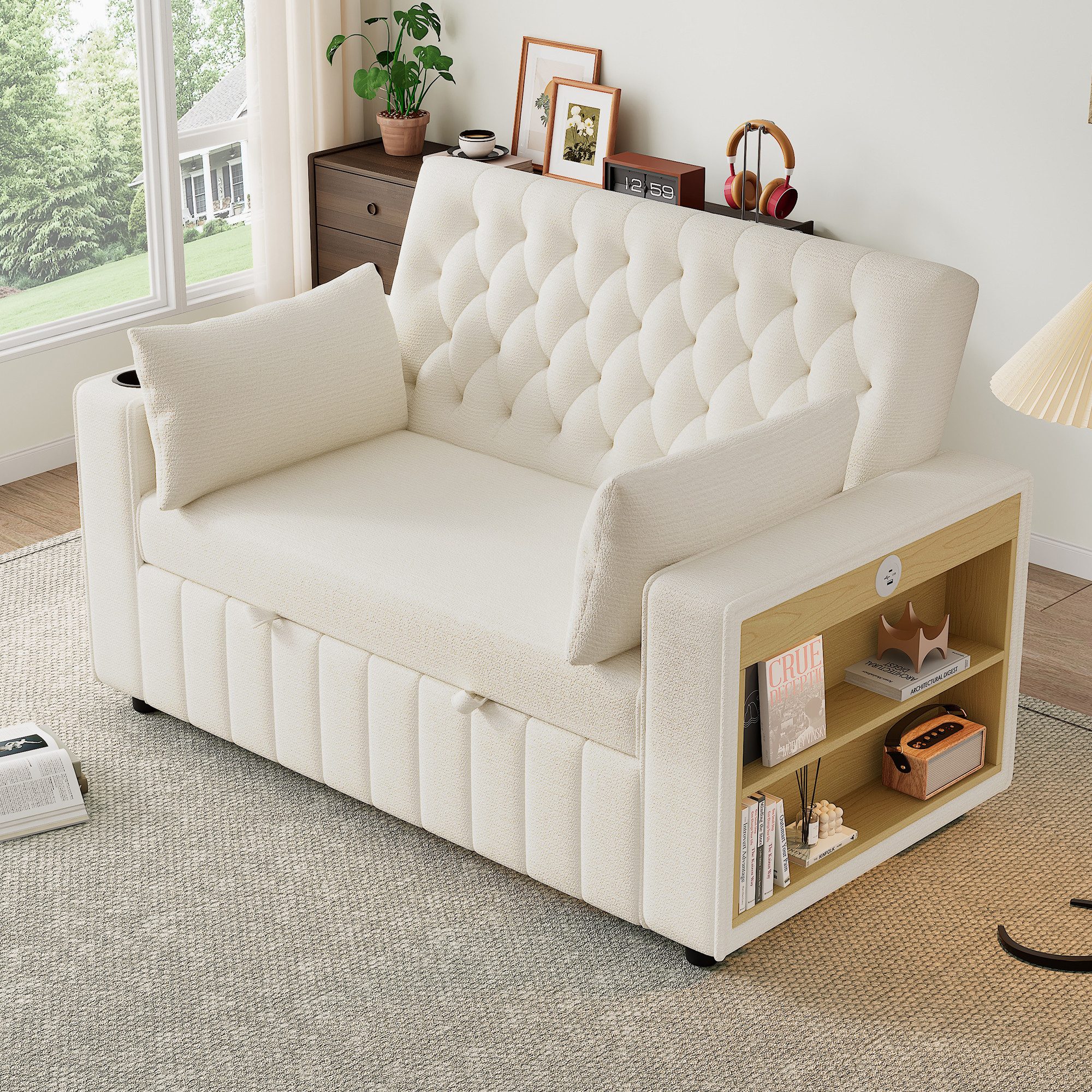 Merax Schlafsofa 3-in-1 Ausziehsofa, Sofa Klappsofa günstig online kaufen