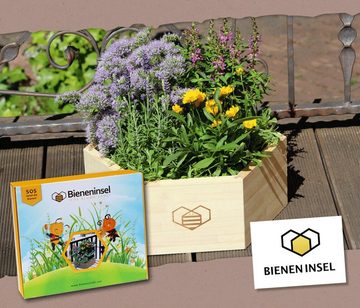 PRINIDOR Blumenkasten Prinidor Bieneninsel Holzwabe Bausatz und Anzuchtset für Wildbienen (1 St)