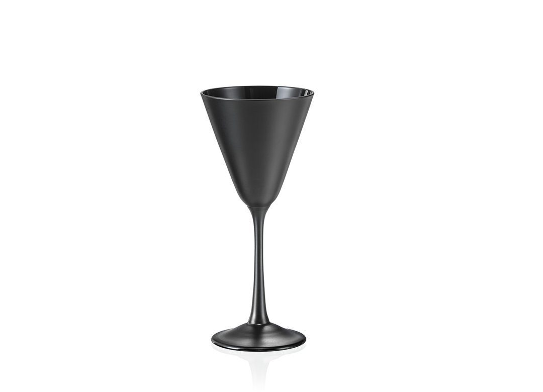 Crystalex Likörglas Likörglas Espresso Martini Praline Coffee schwarz, 4-tlg., Kristallglas, 90 ml, 4er Set
