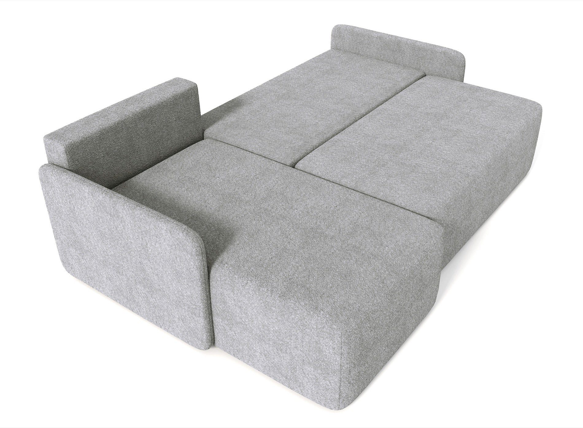 Selsey Ecksofa BLOOM, Ottomane beidseitig montierbar, Stauraum, Schlaffunktion, Bouclé-Stoff
