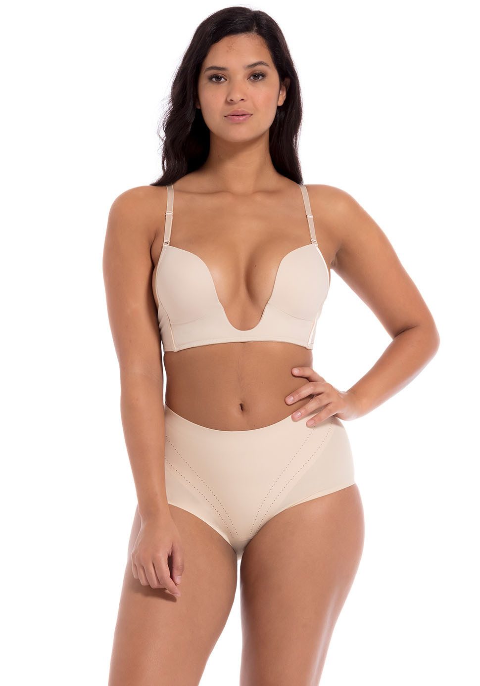 MAGIC Bodyfashion Bügelloser BH V-Bra extrem tief fallender Ausschnitt und extra tiefer Rücken